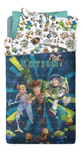 Cubrecama Ultra Soft PIÑATA 1 1/2 Plaza TOY STORY 