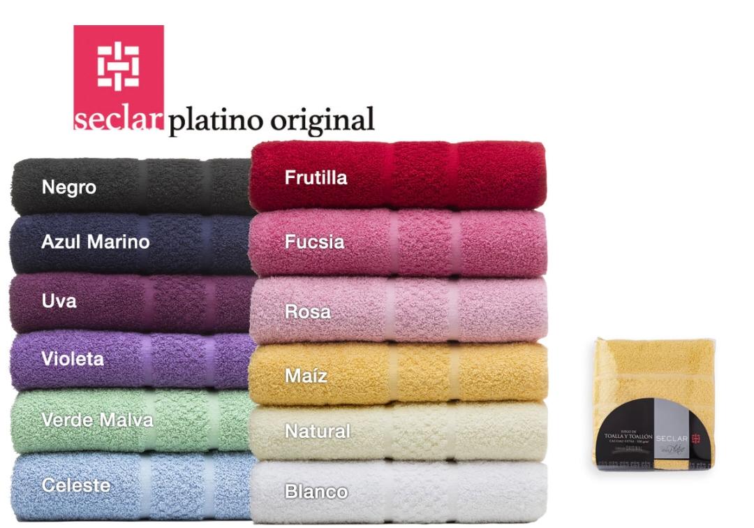 JUEGO DE TOALLA Y TOALLÓN SECLAR PLATINO ORIGINAL