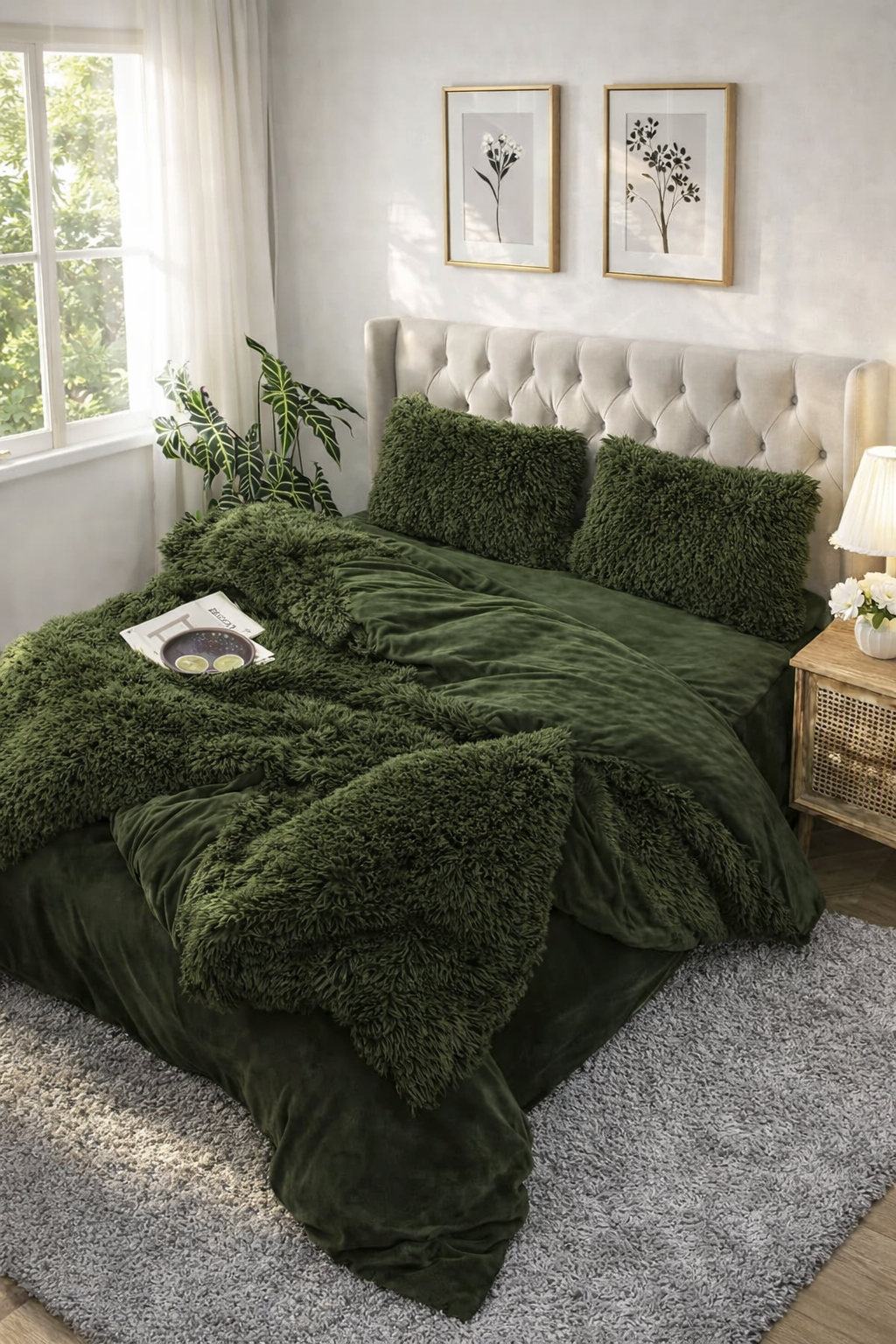 Acolchado GOLDSUN con Corderito QUEEN - COLOR  VERDE