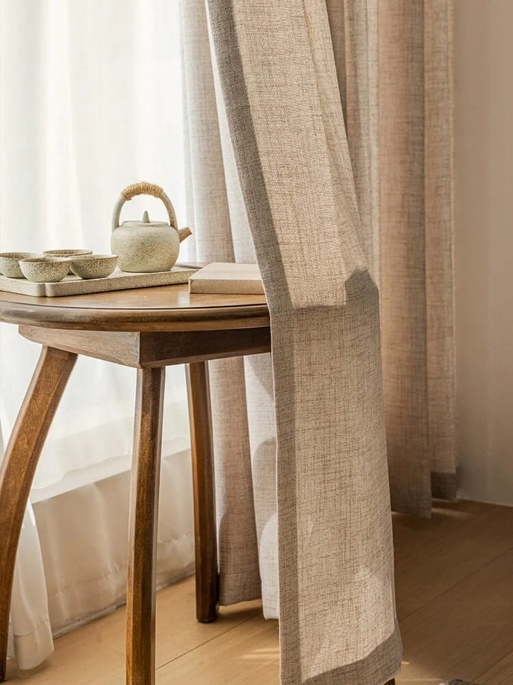 CORTINA DE AMBIENTE LINO CON PRESILLAS ESCONDIDAS 