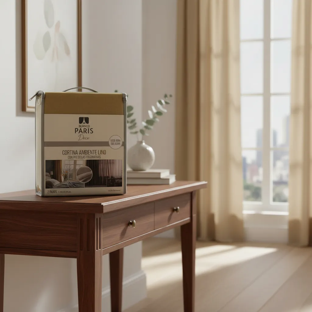 CORTINA DE AMBIENTE LINO CON PRESILLAS ESCONDIDAS 