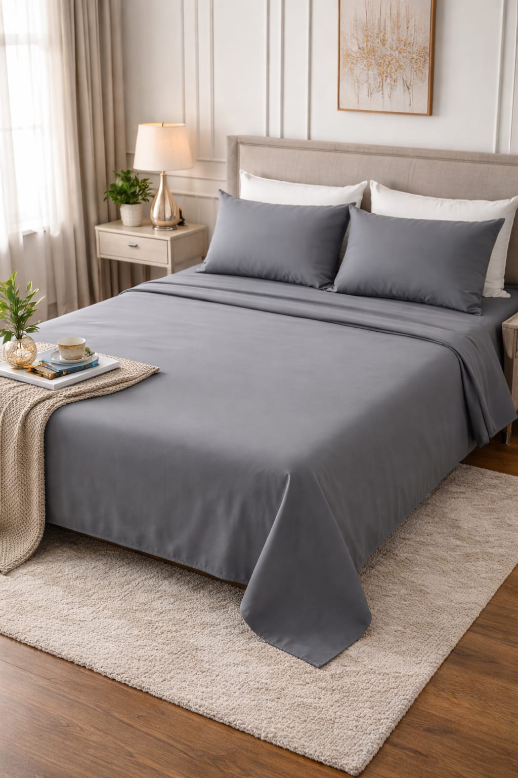 Juego De Sabanas Liso 2 1/2 Con Cartera De Regalo Campomayo