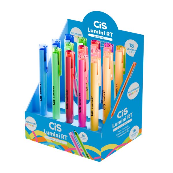 Display Marca-Texto Lumini Retrátil Neon c/ 18 und – CiS