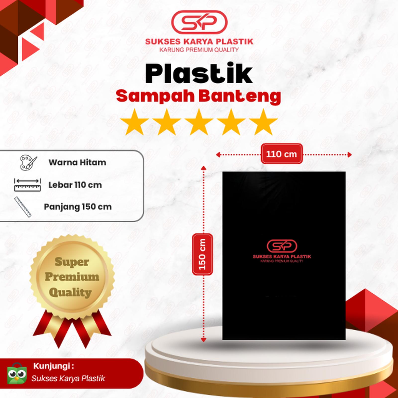 Plastik Sampah Hitam HD 110 x 150 cm 80 Micron Super Premium Quality 1 Pack ±5 Lembar
