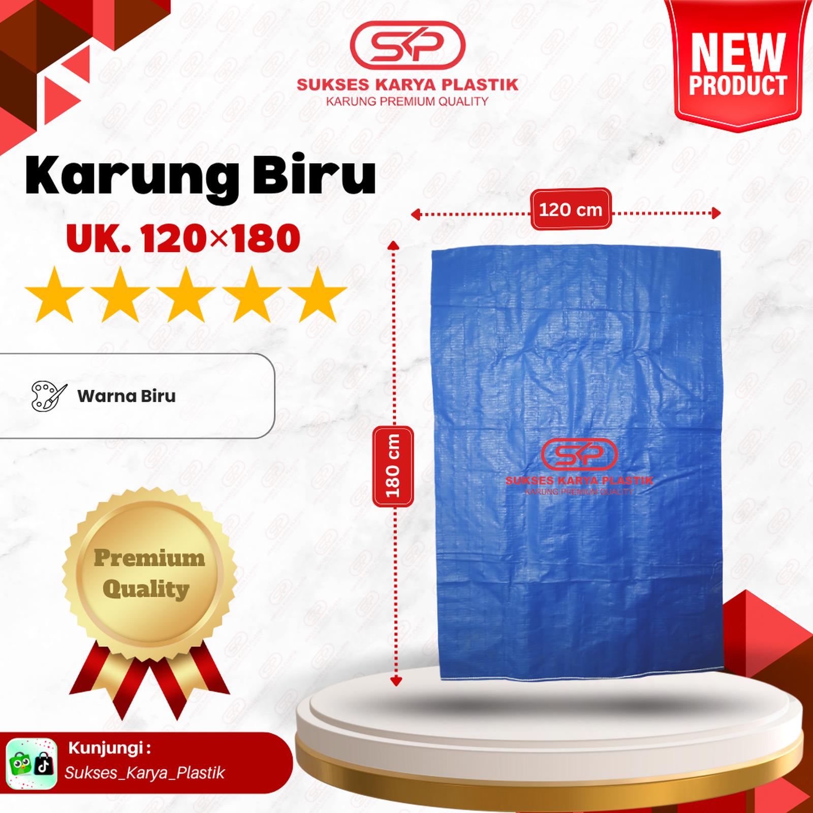 Karung Plastik Biru 120 x 180 cm Kualitas Premium