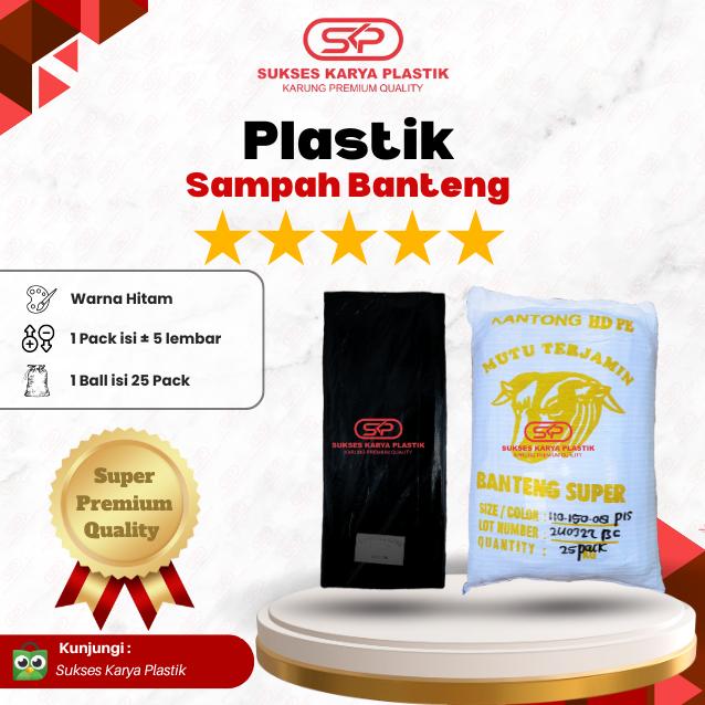 Plastik Sampah Hitam HD 110 x 150 cm 80 Micron Super Premium Quality 1 Pack ±5 Lembar