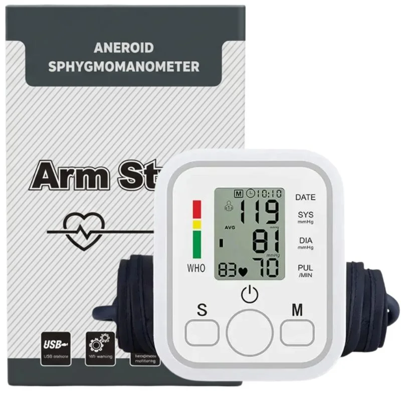 Digital Blood Pressure Monitor | Upper Arm Automatic BP Machine with Large LCD Display, Memory Storage & Voice Function