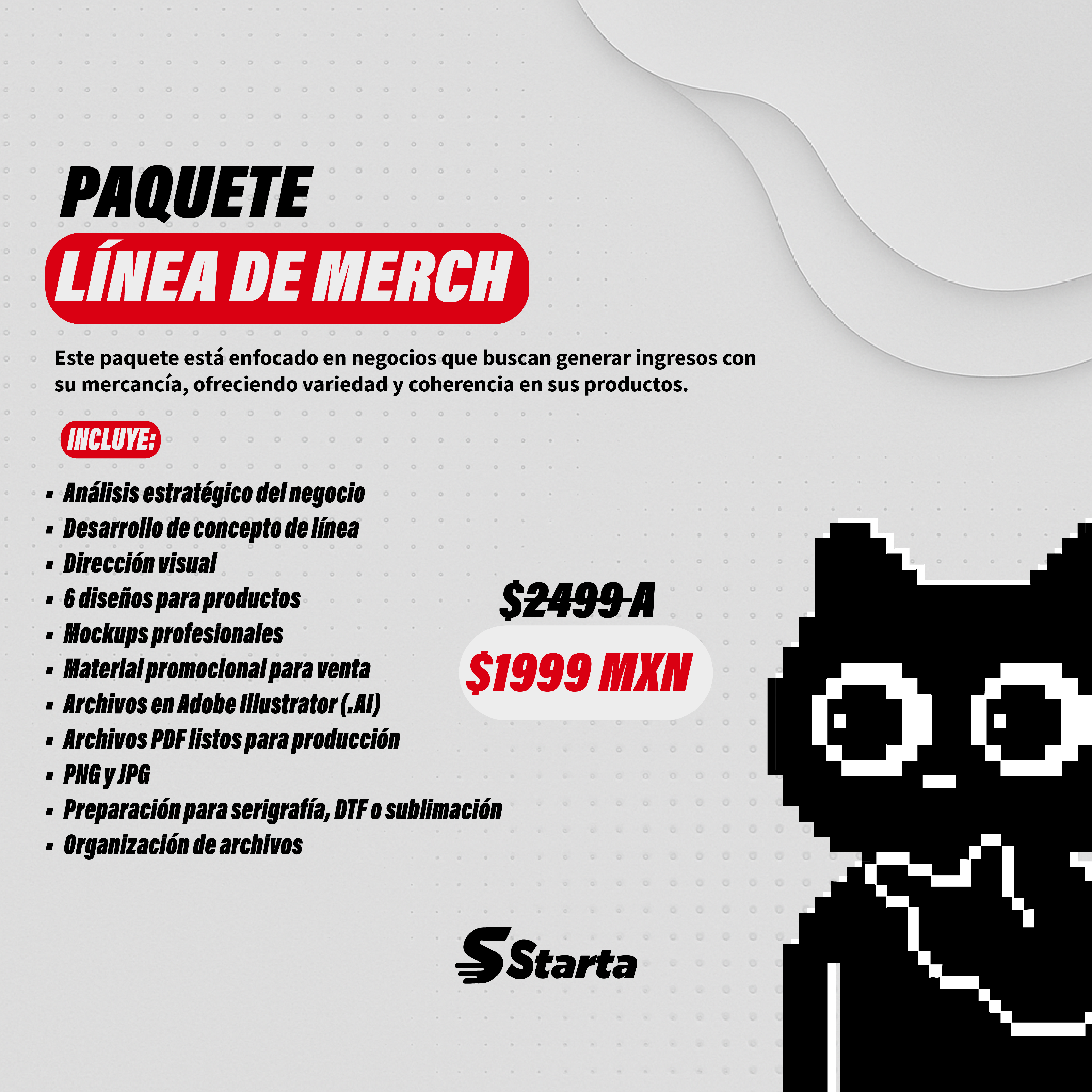 PAQUETE LÍNEA DE MERCH