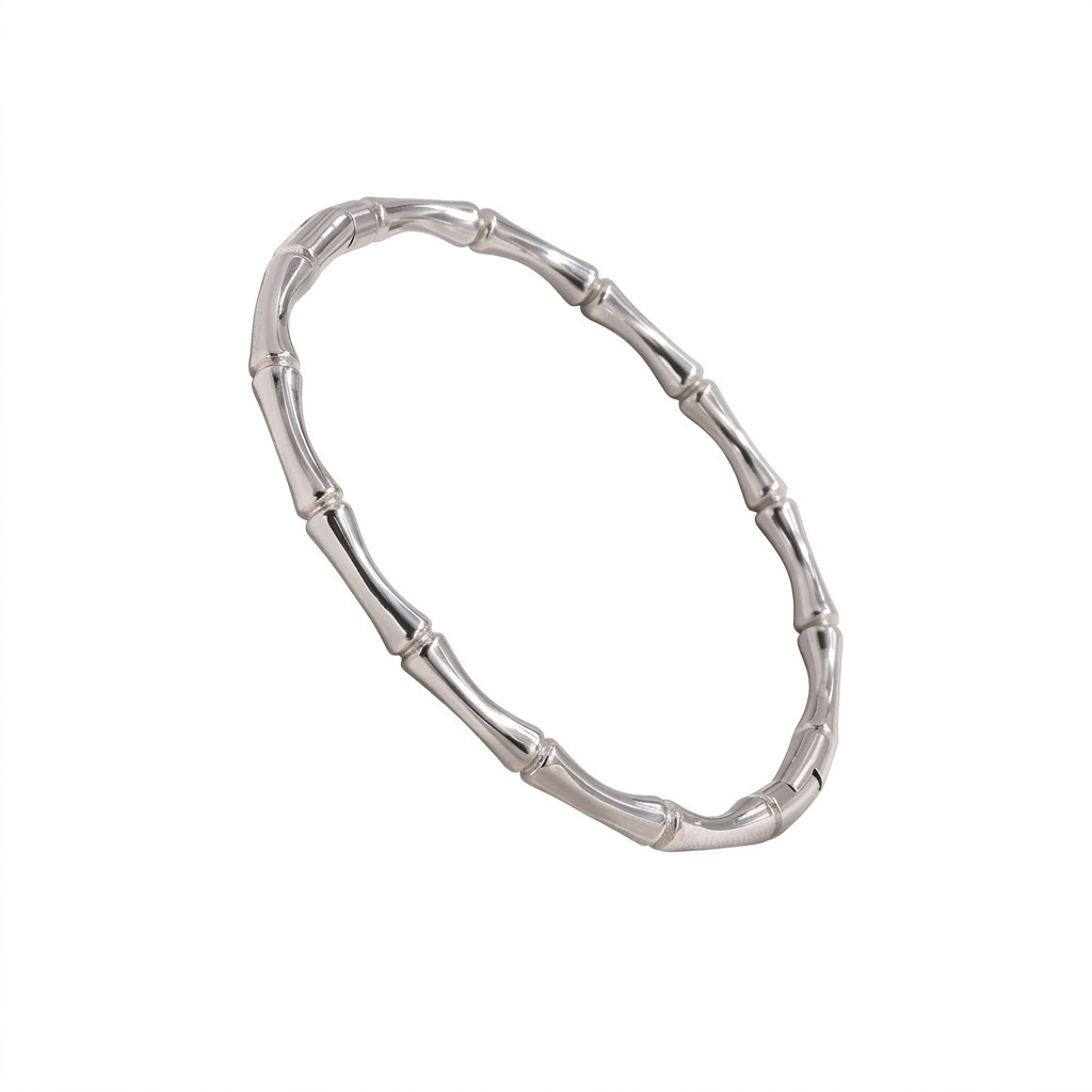 Brazalete de Plata Bambú