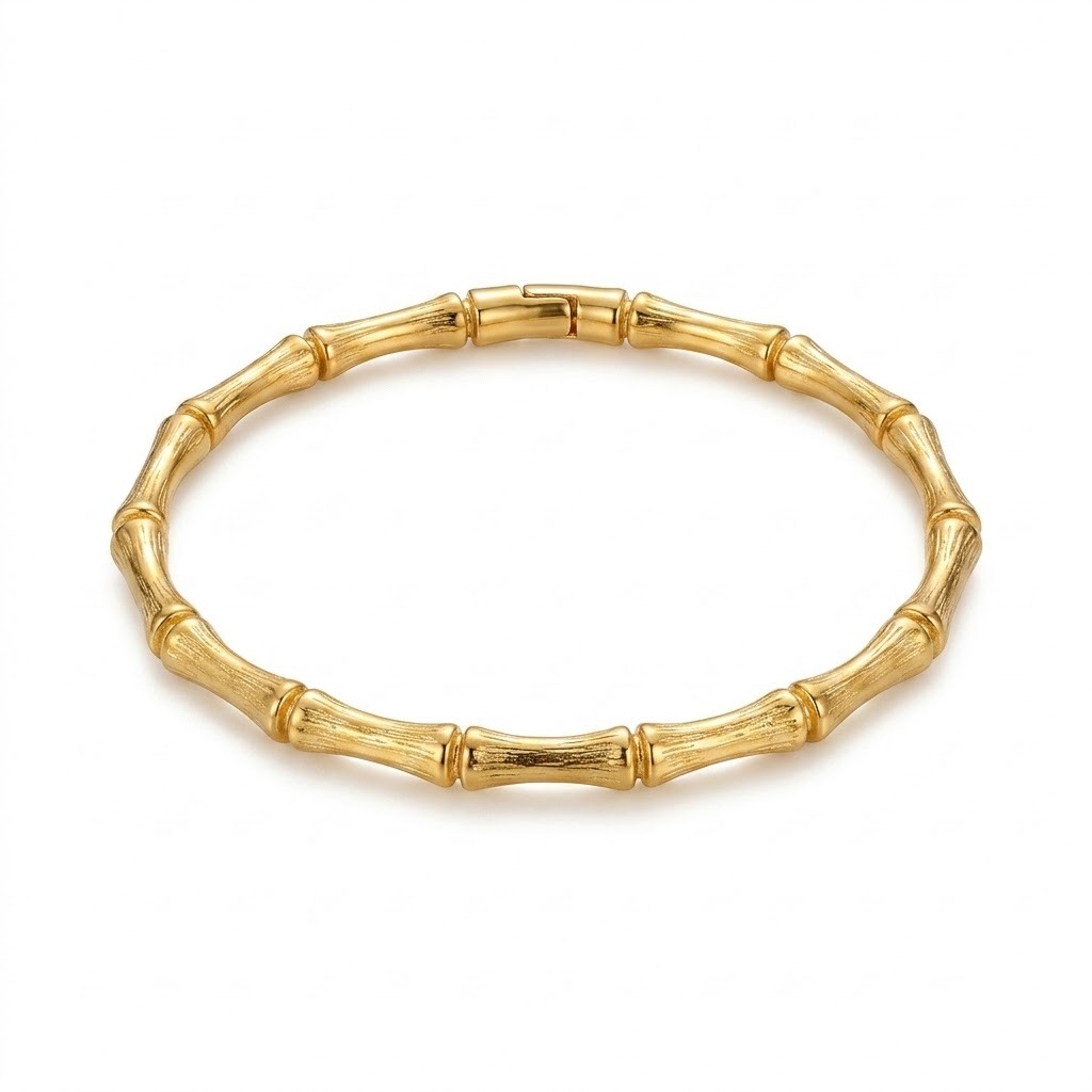 Pulsera de bambú dorada