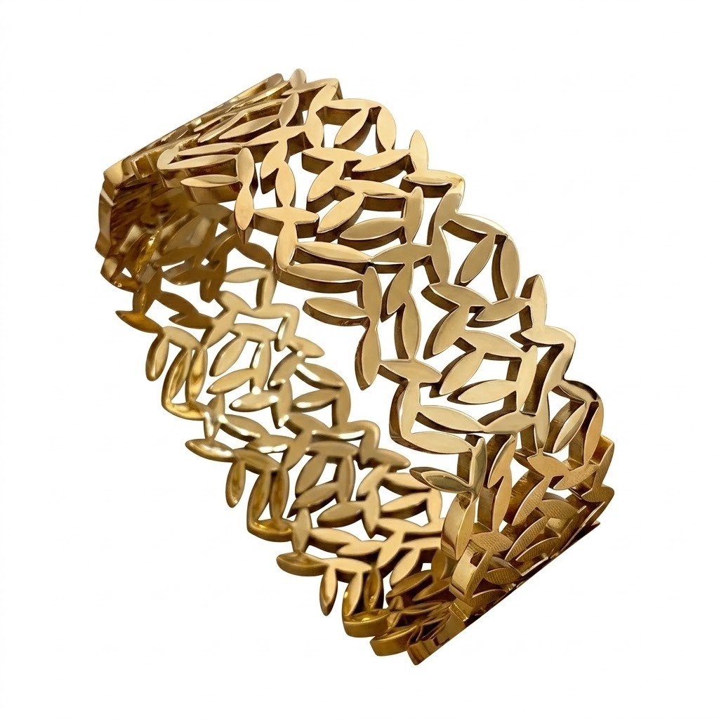 Brazalete de filigrana dorada