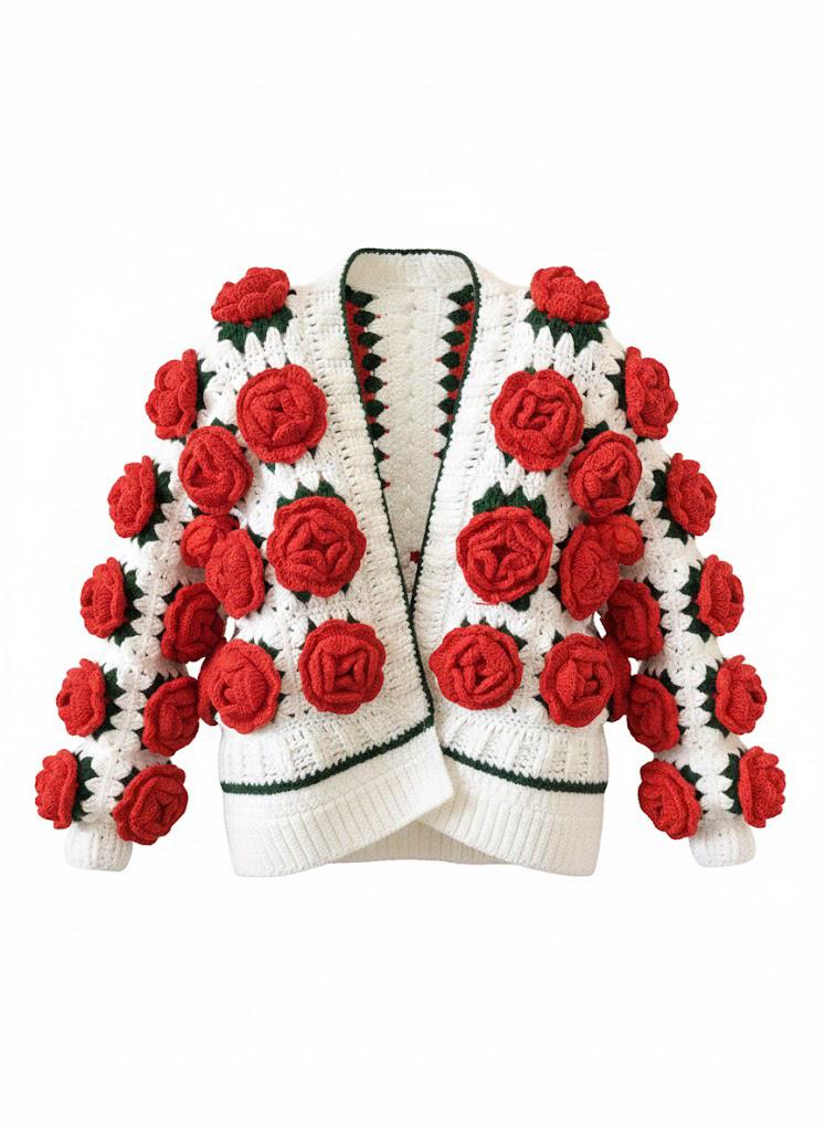 Floral Crochet Cardigan