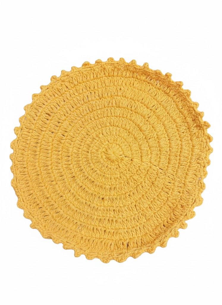 Yellow Crochet Placemat