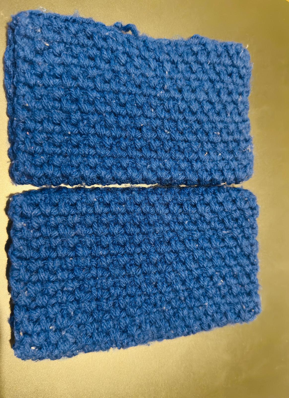 Blue Crochet Fingerless Glove
