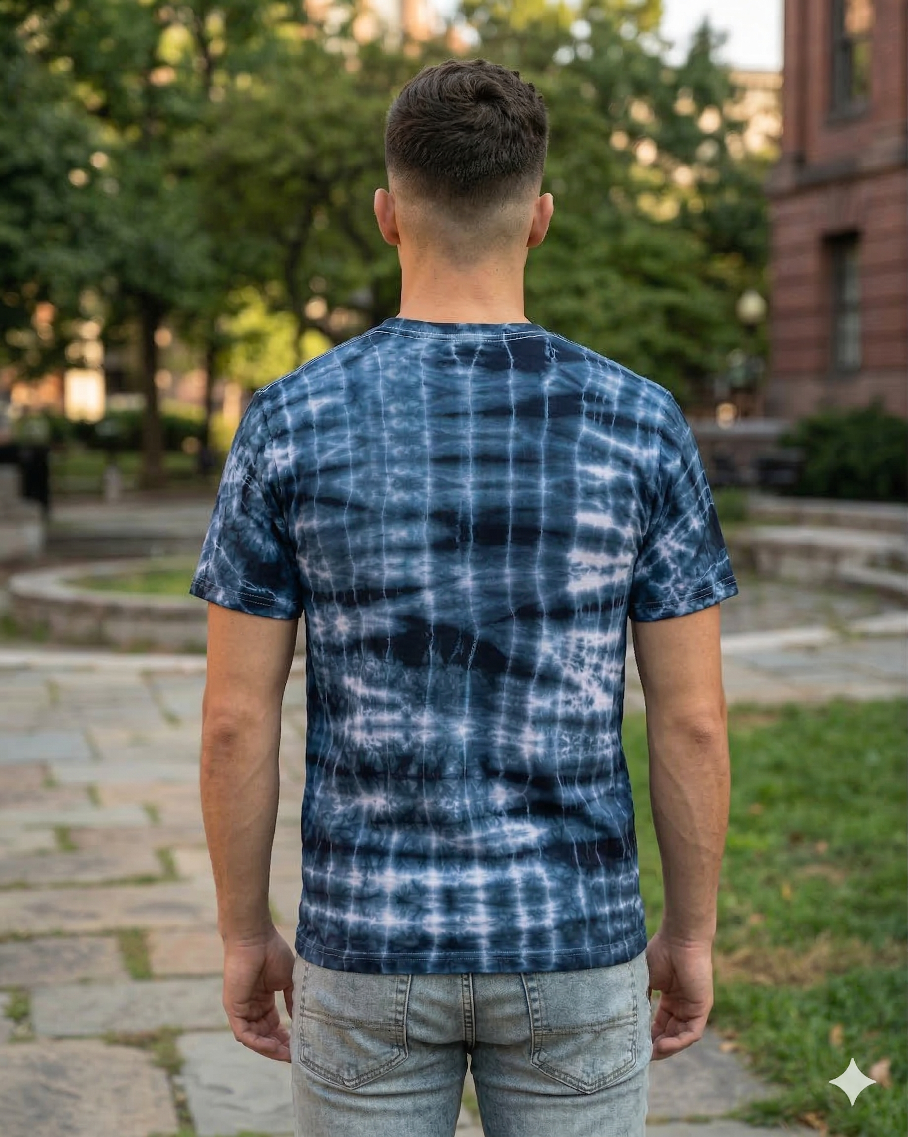 Premium Men's Indigo Tie-Dye T-Shirt
