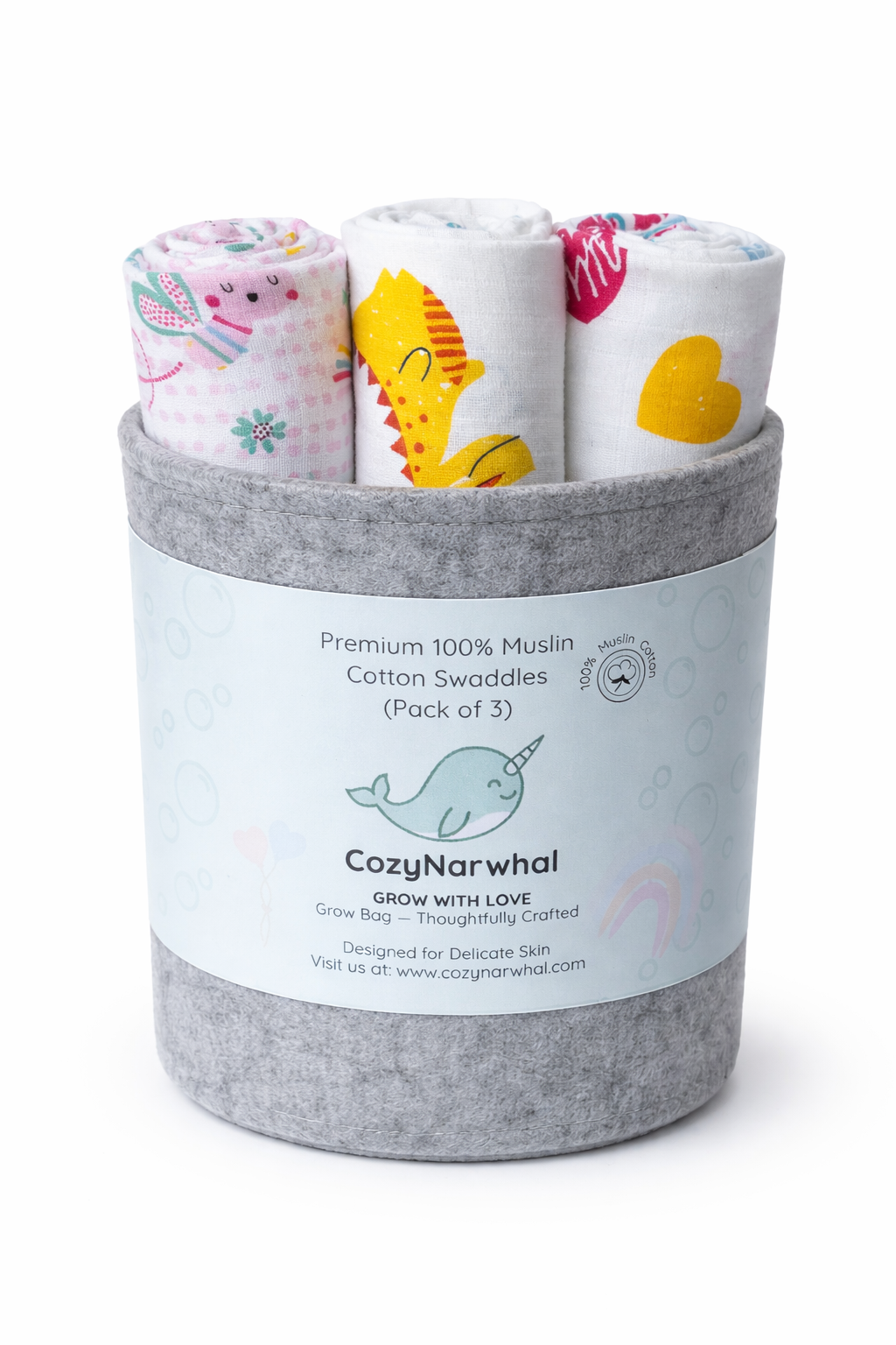 Soft Muslin Swaddle pack of 3 