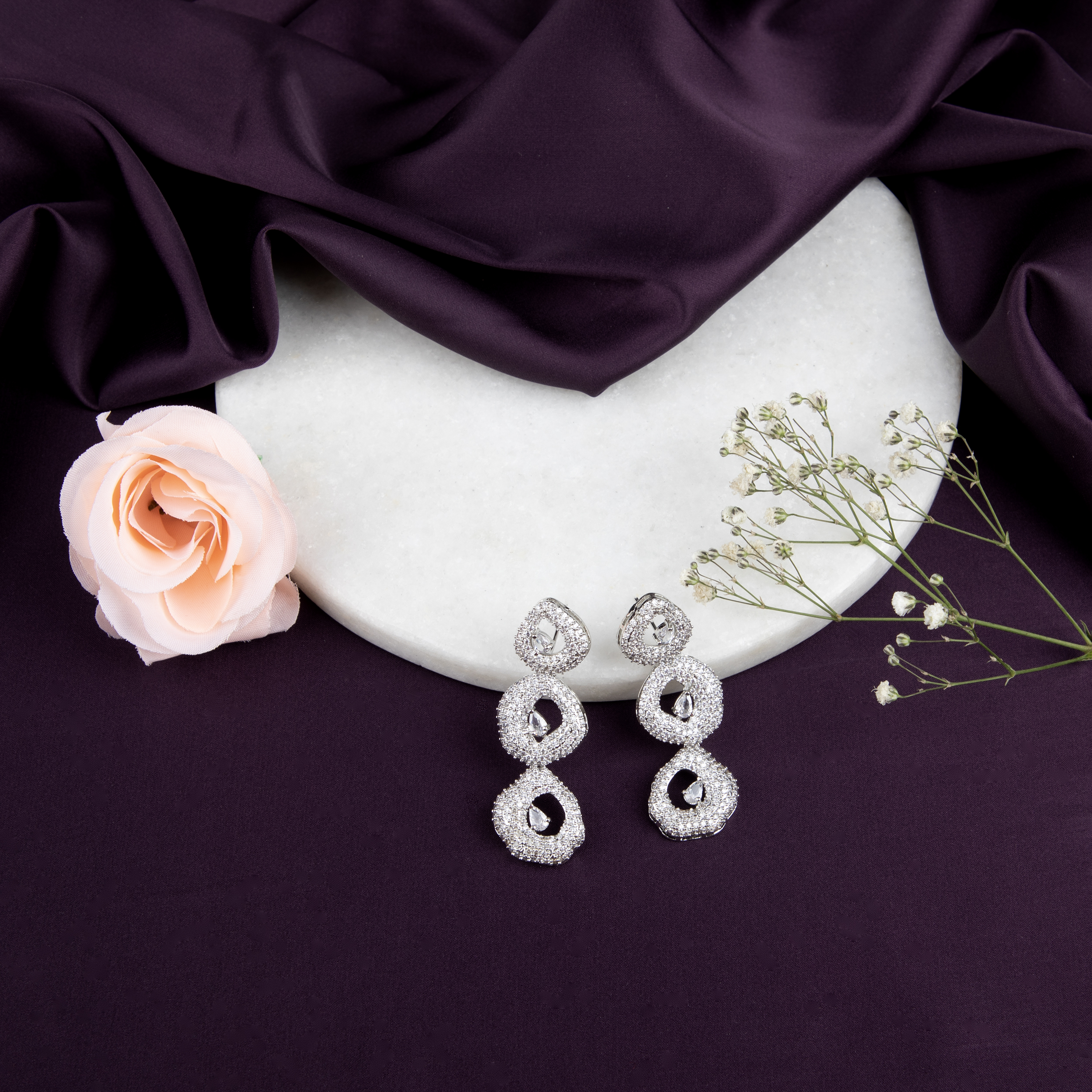 Elegant Crystal Drop Earrings