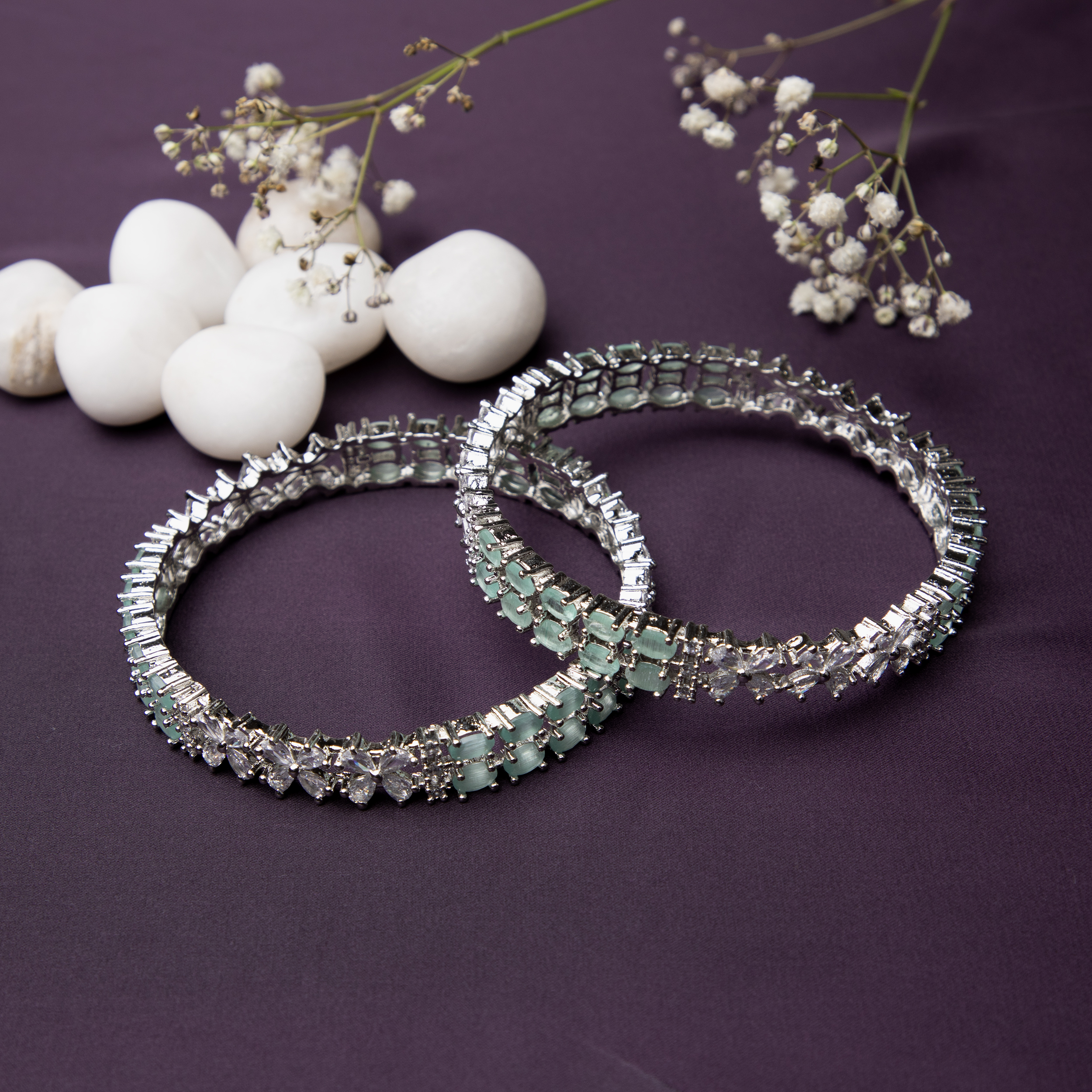 Elegant Silver Bangles