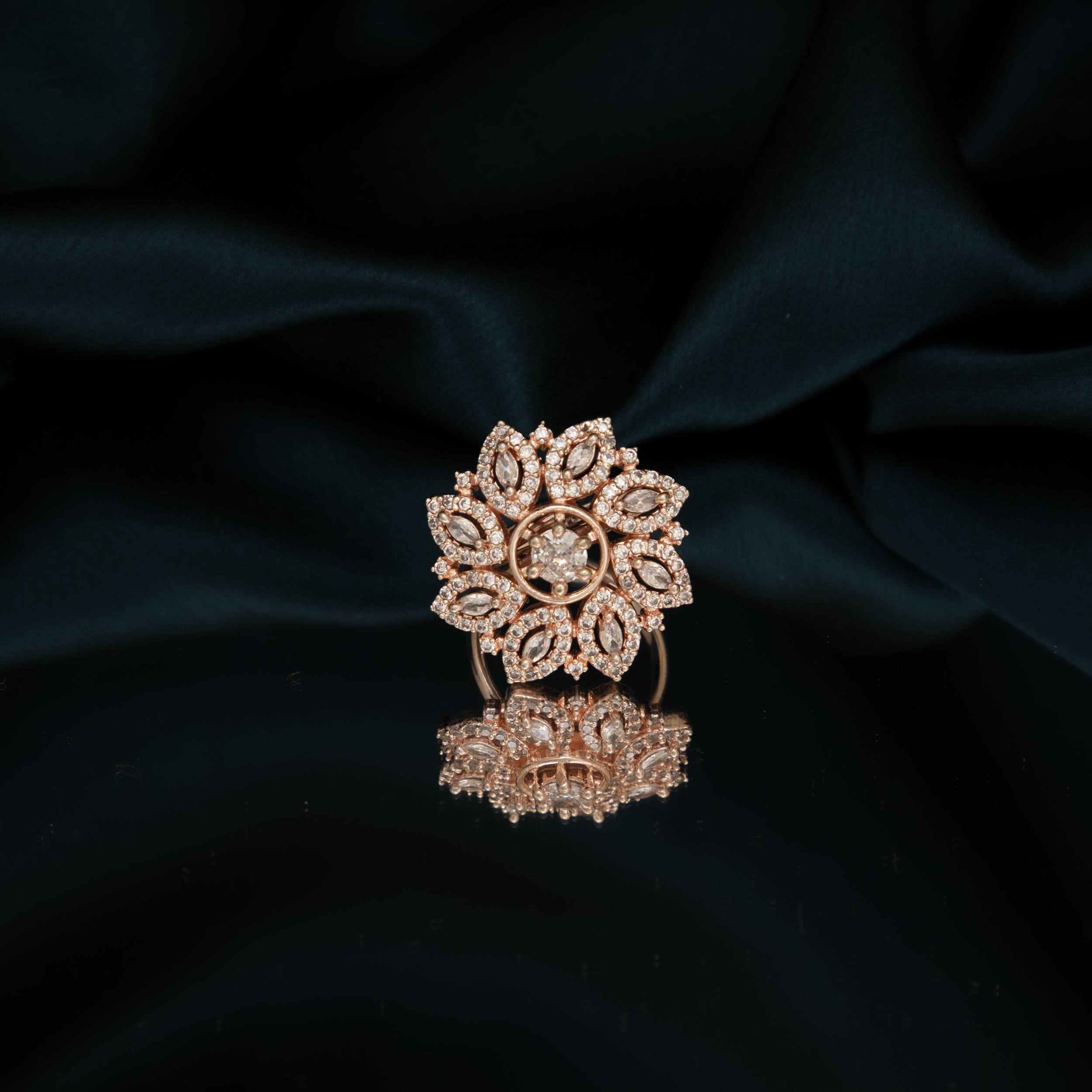Floral Diamond Cocktail Ring