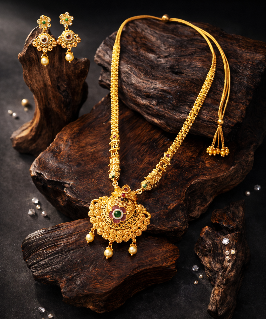 Traditional Gold Plated Necklace Set