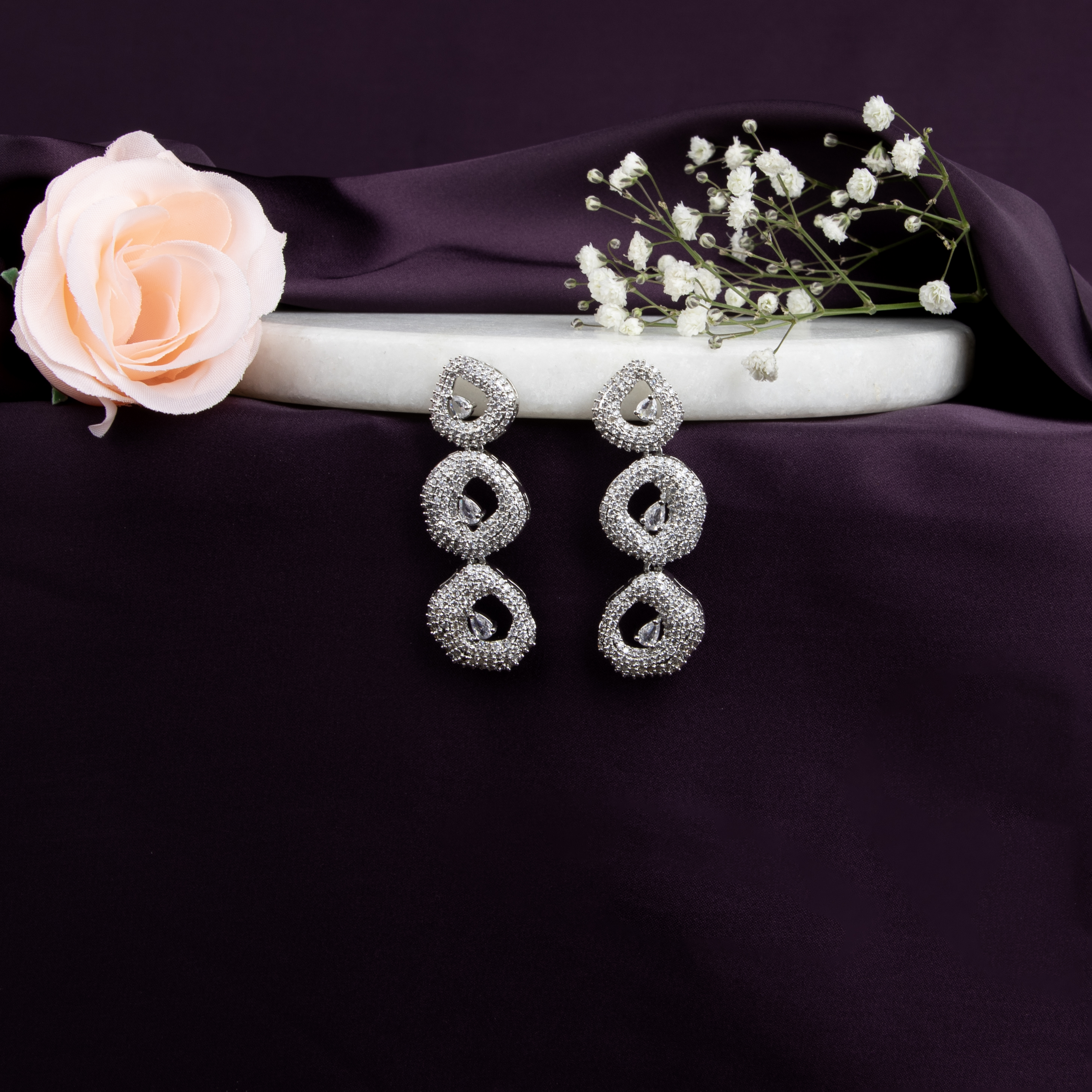 Elegant Crystal Drop Earrings