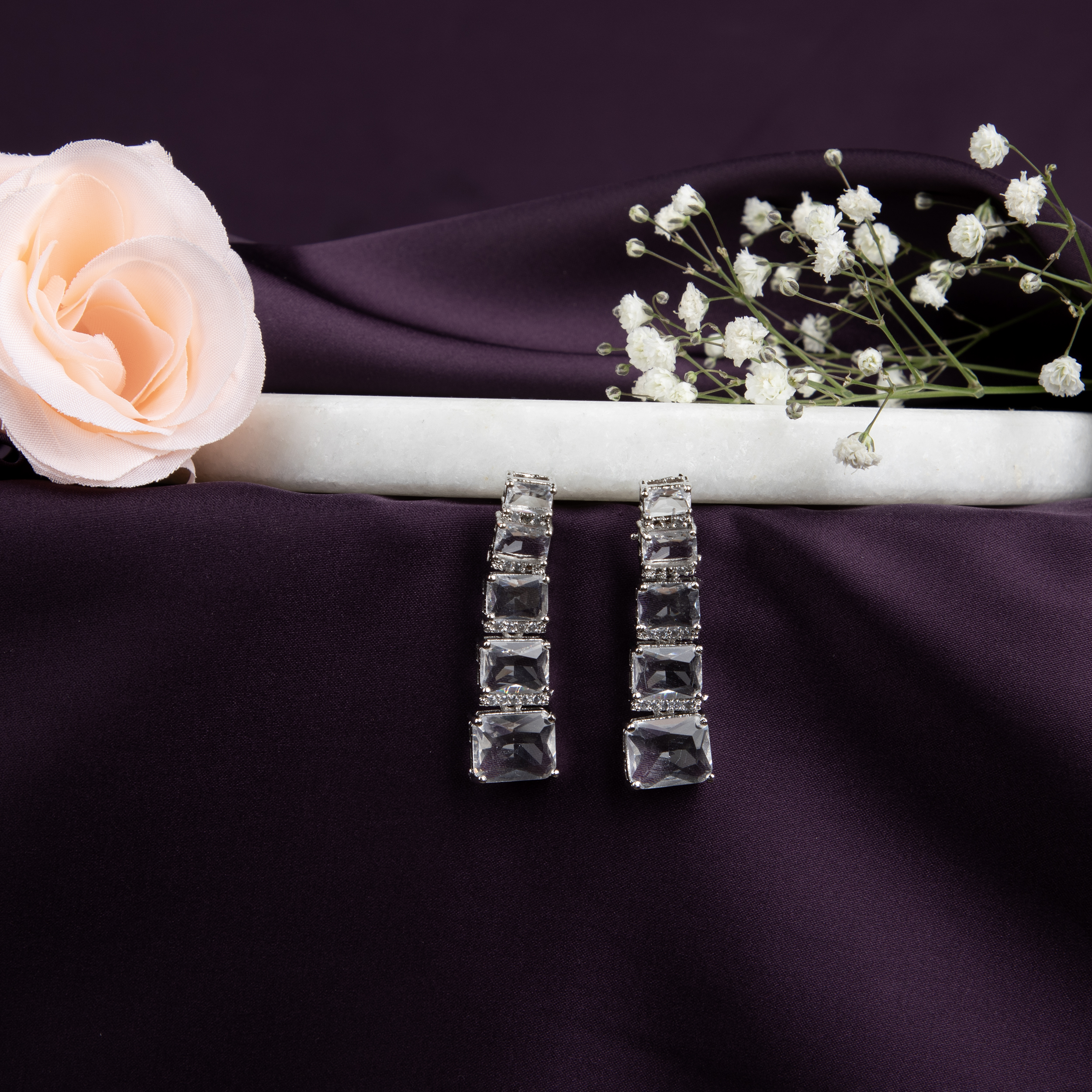 Elegant Crystal Drop Earrings