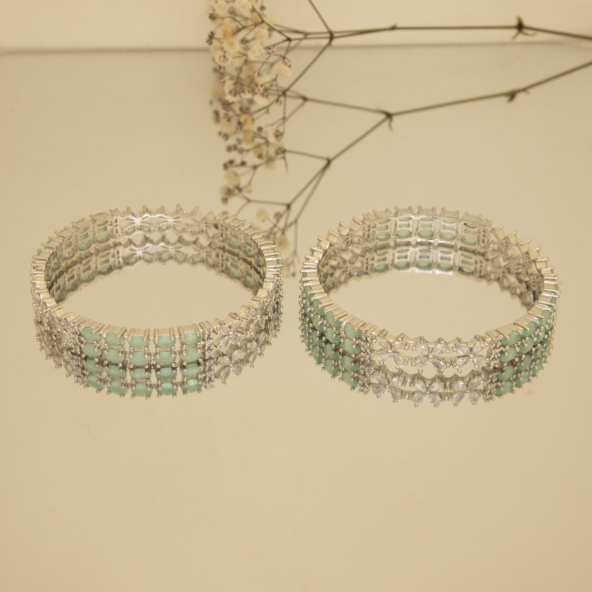 Elegant Silver Bangles