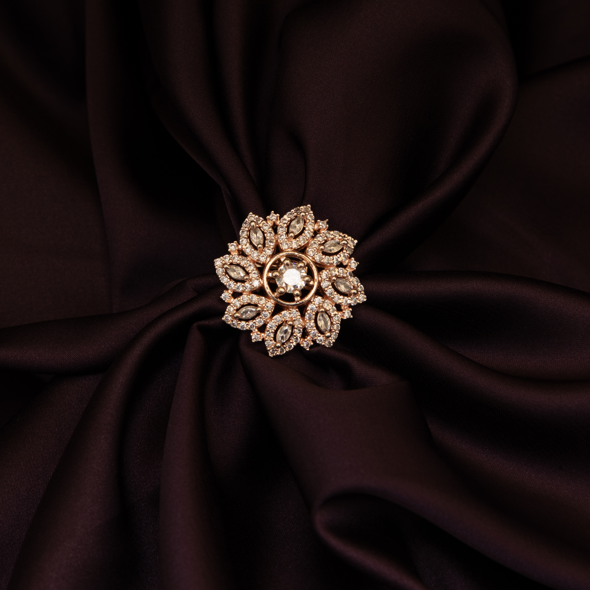 Floral Diamond Cocktail Ring