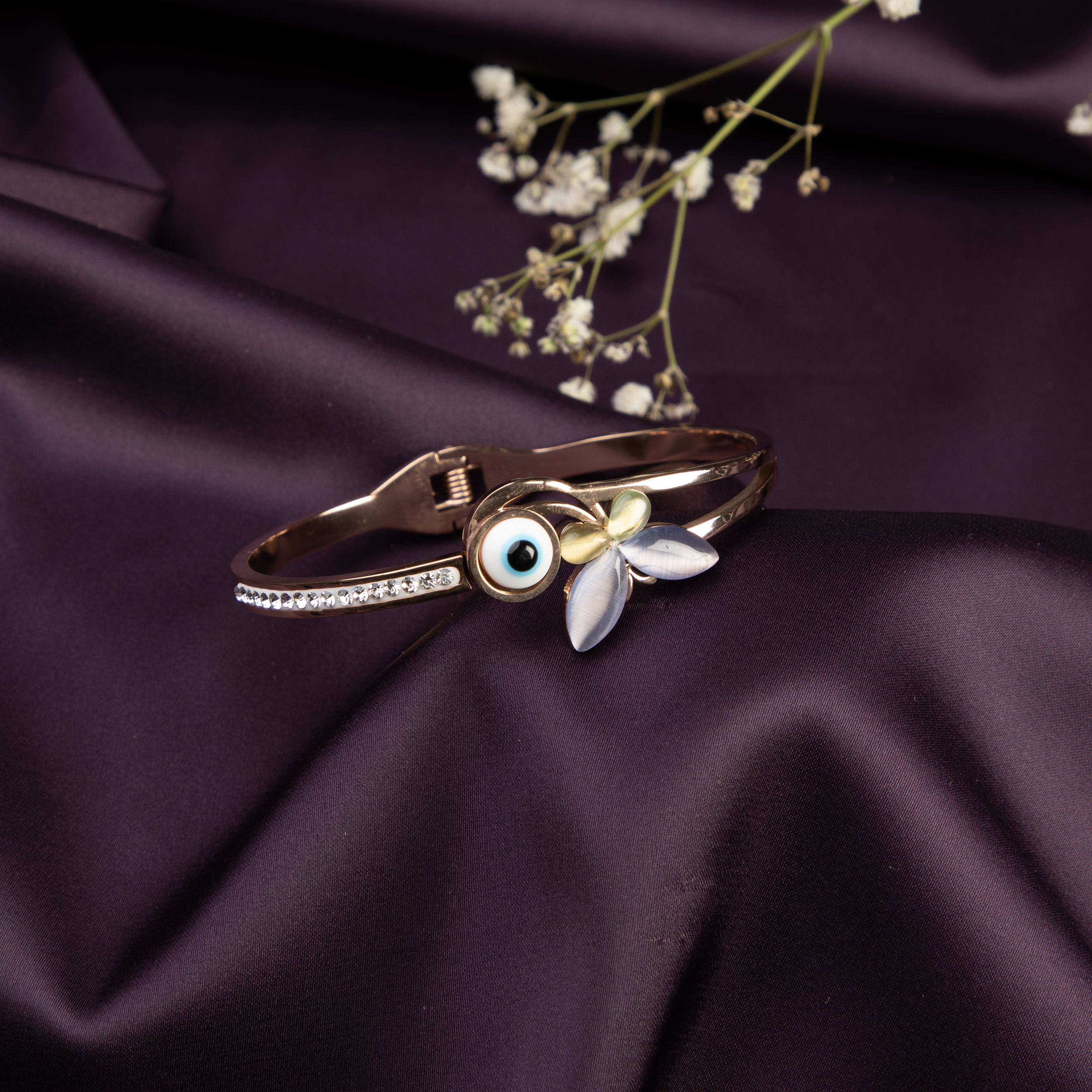 Evil Eye Floral Bracelet