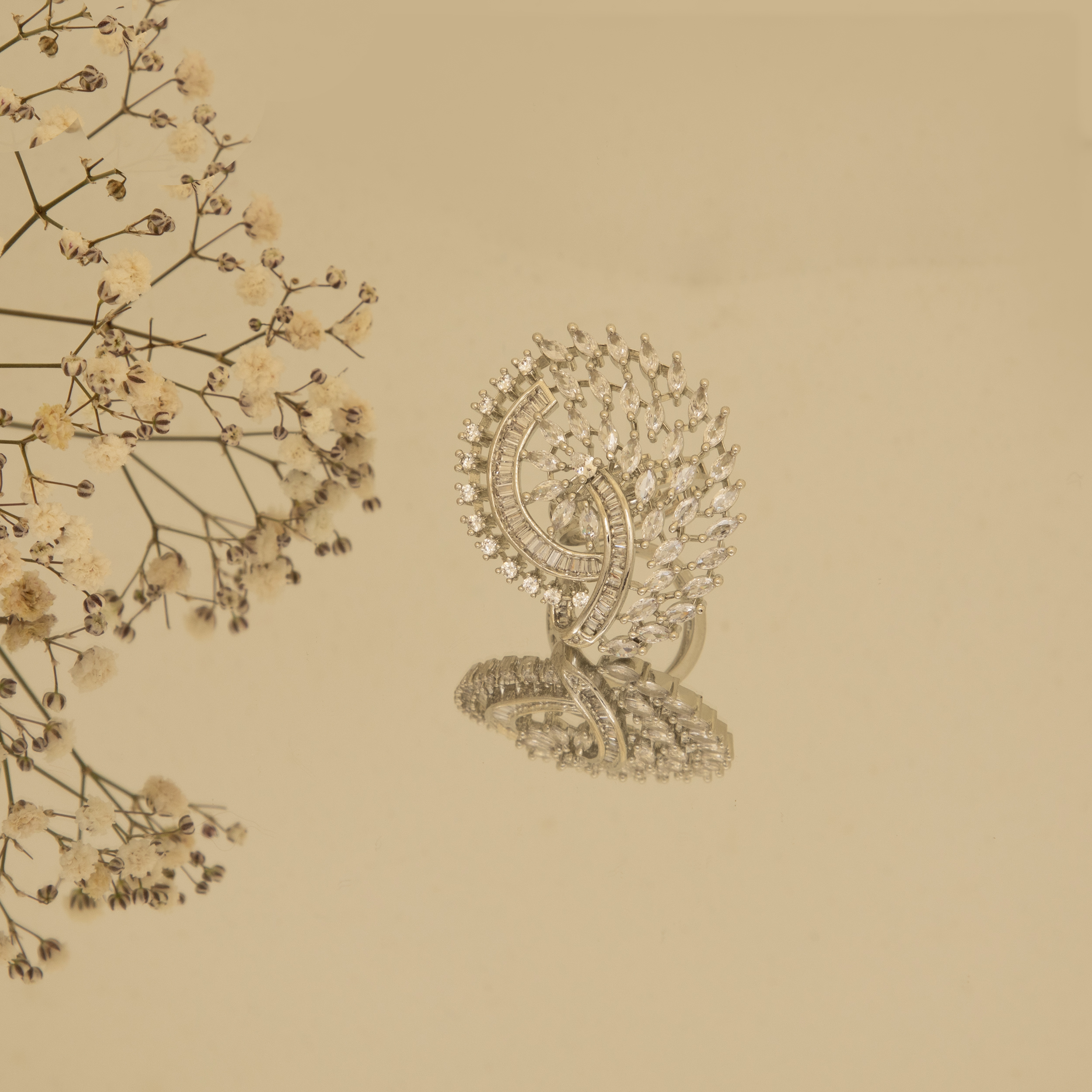 Elegant Diamond Cocktail Ring