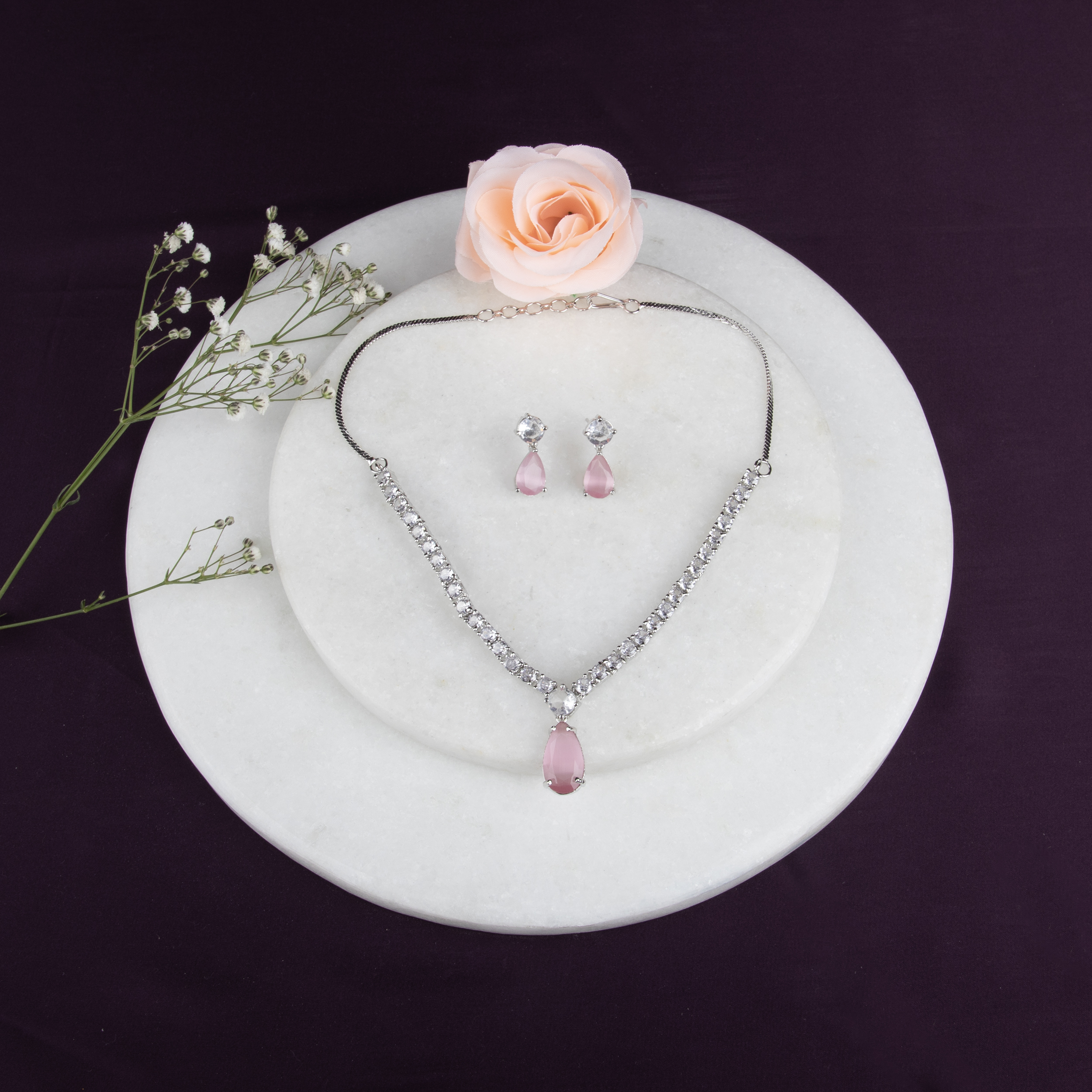 Elegant Crystal Necklace Set