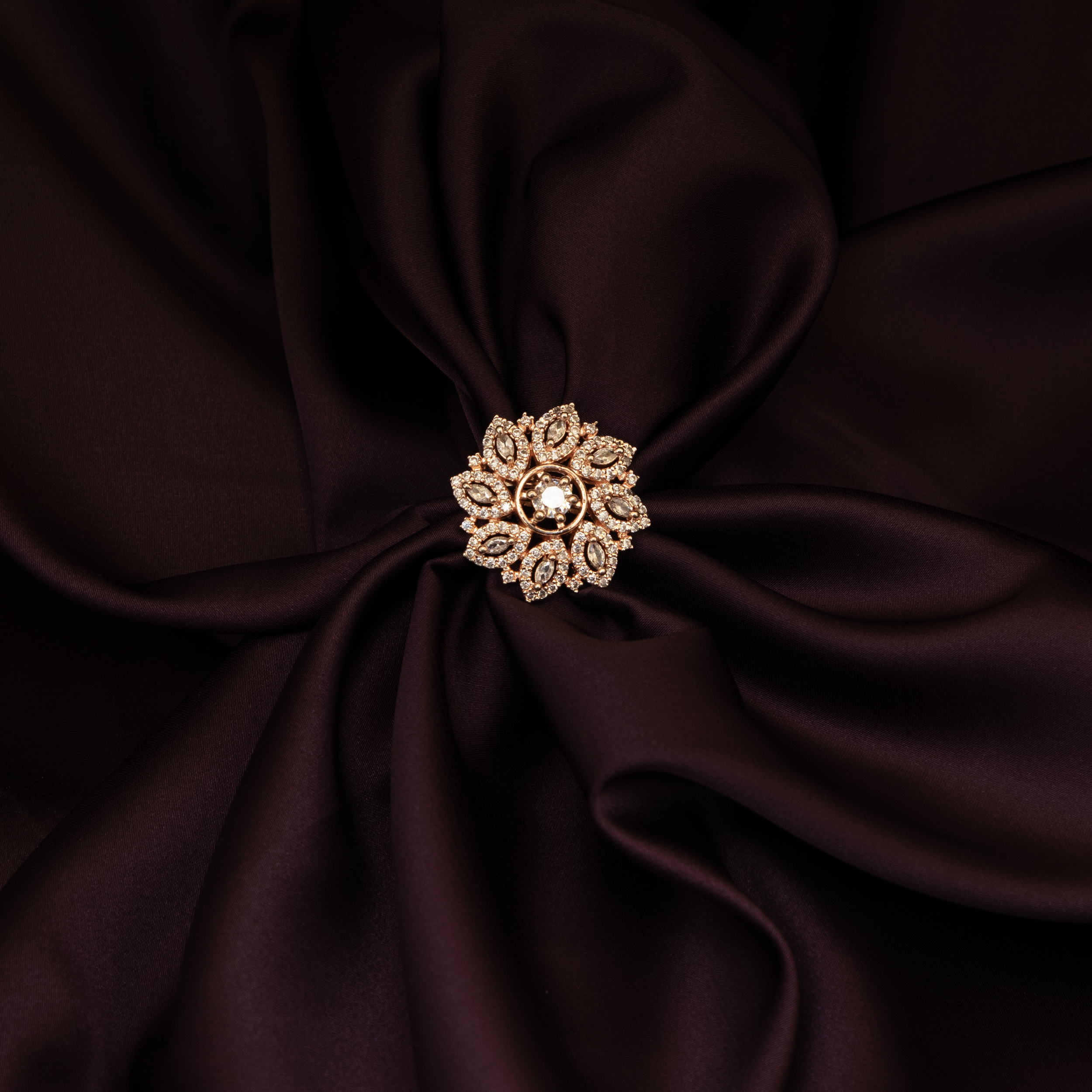 Floral Diamond Cocktail Ring