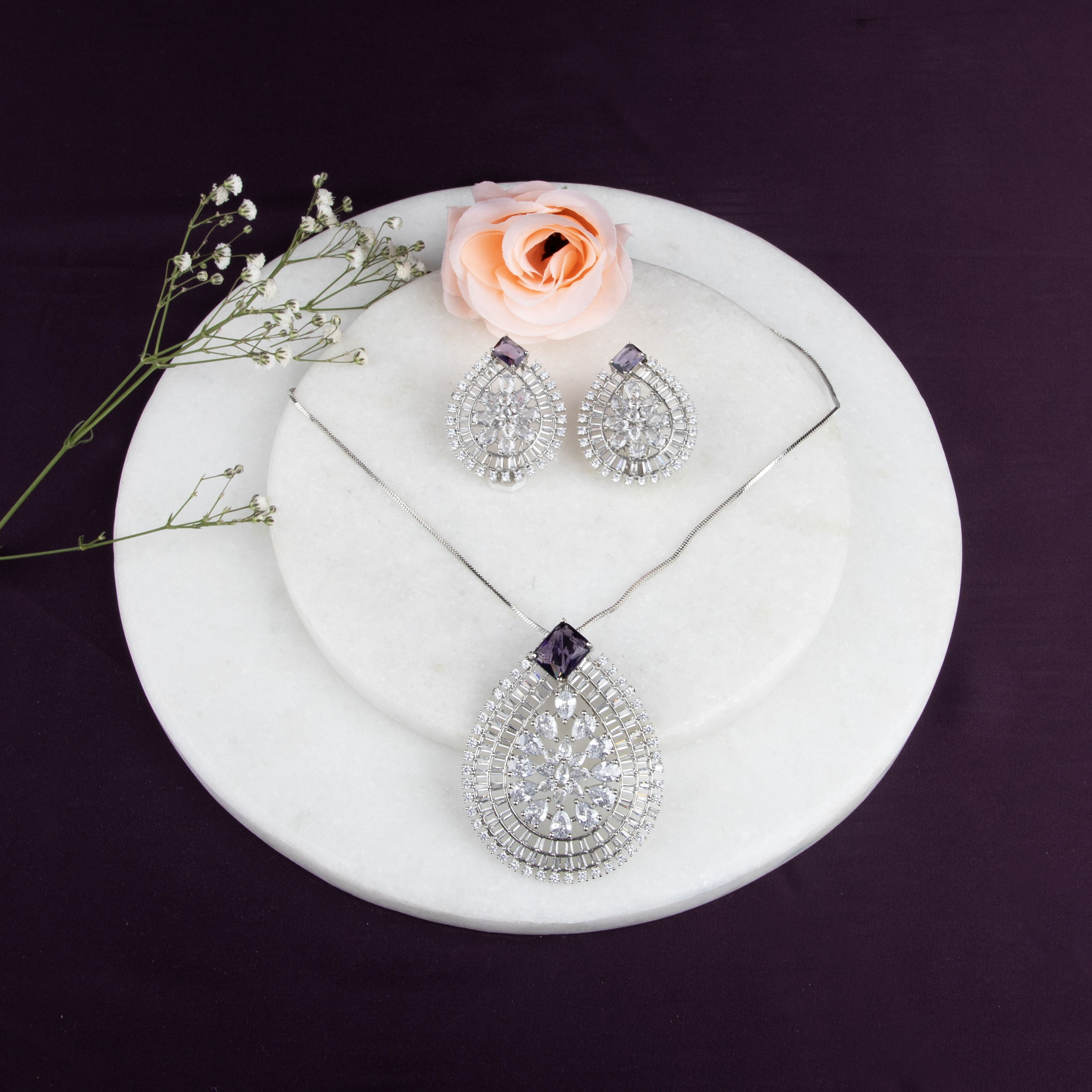 Elegant Crystal Necklace Set