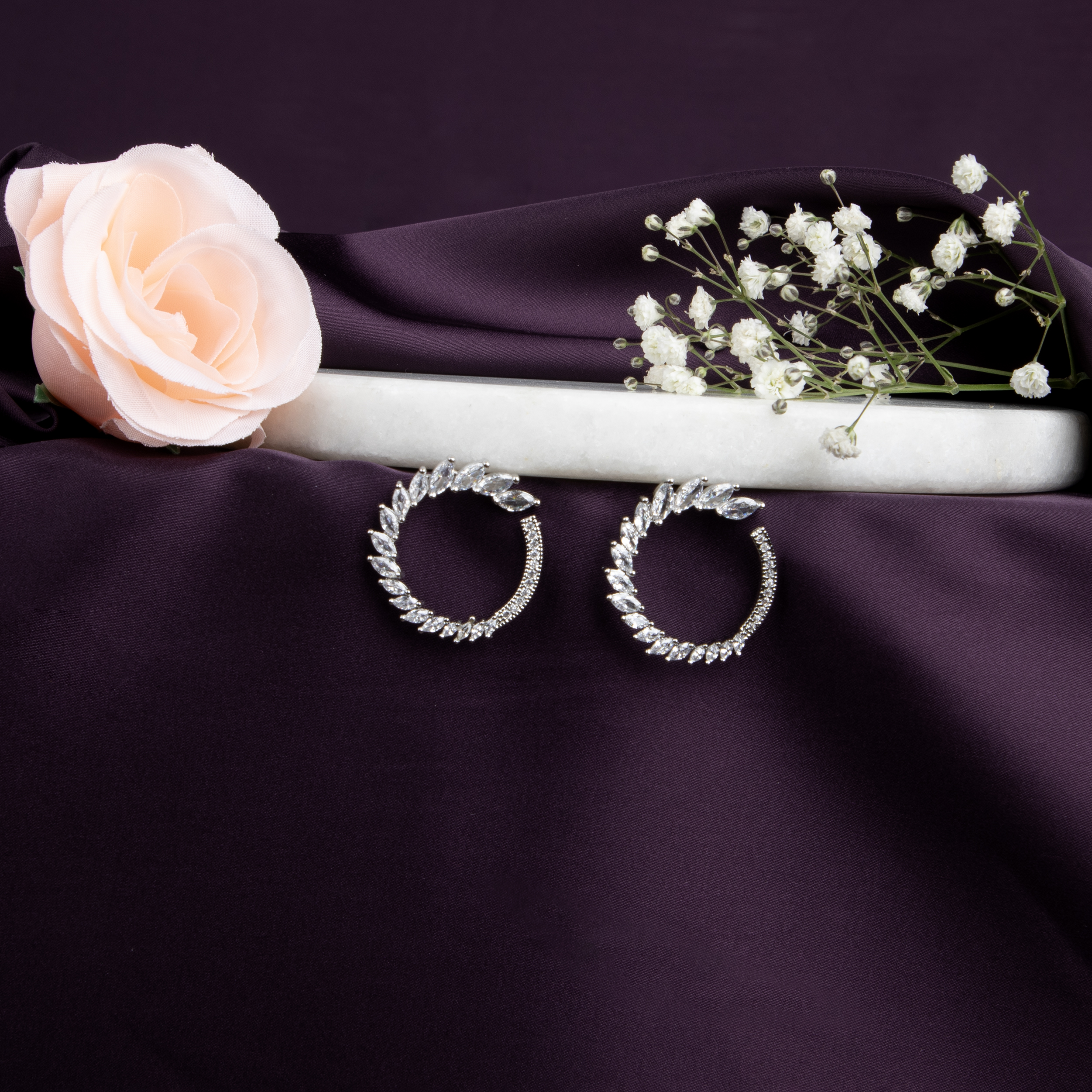 Elegant Crystal Hoop Earrings