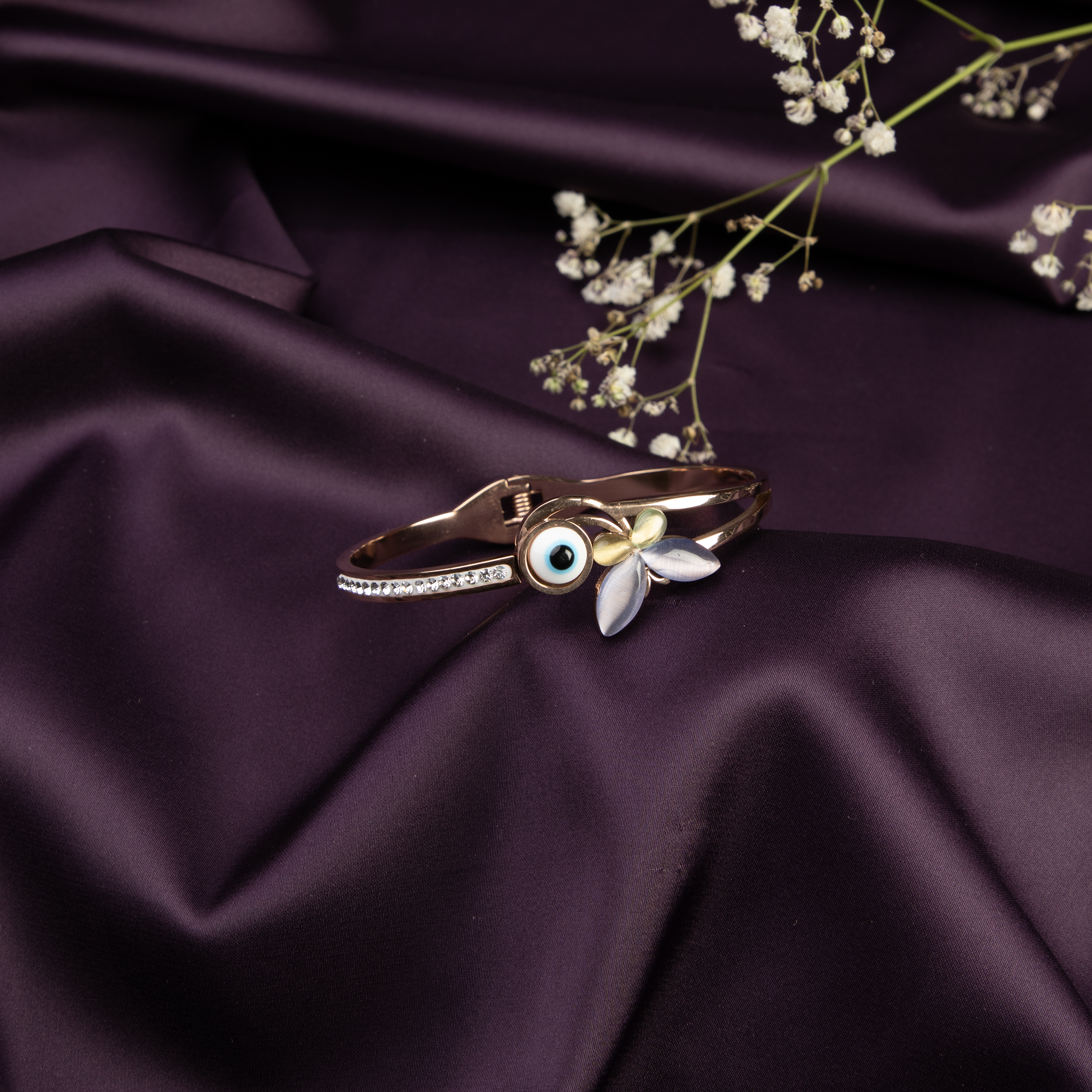 Evil Eye Floral Bracelet