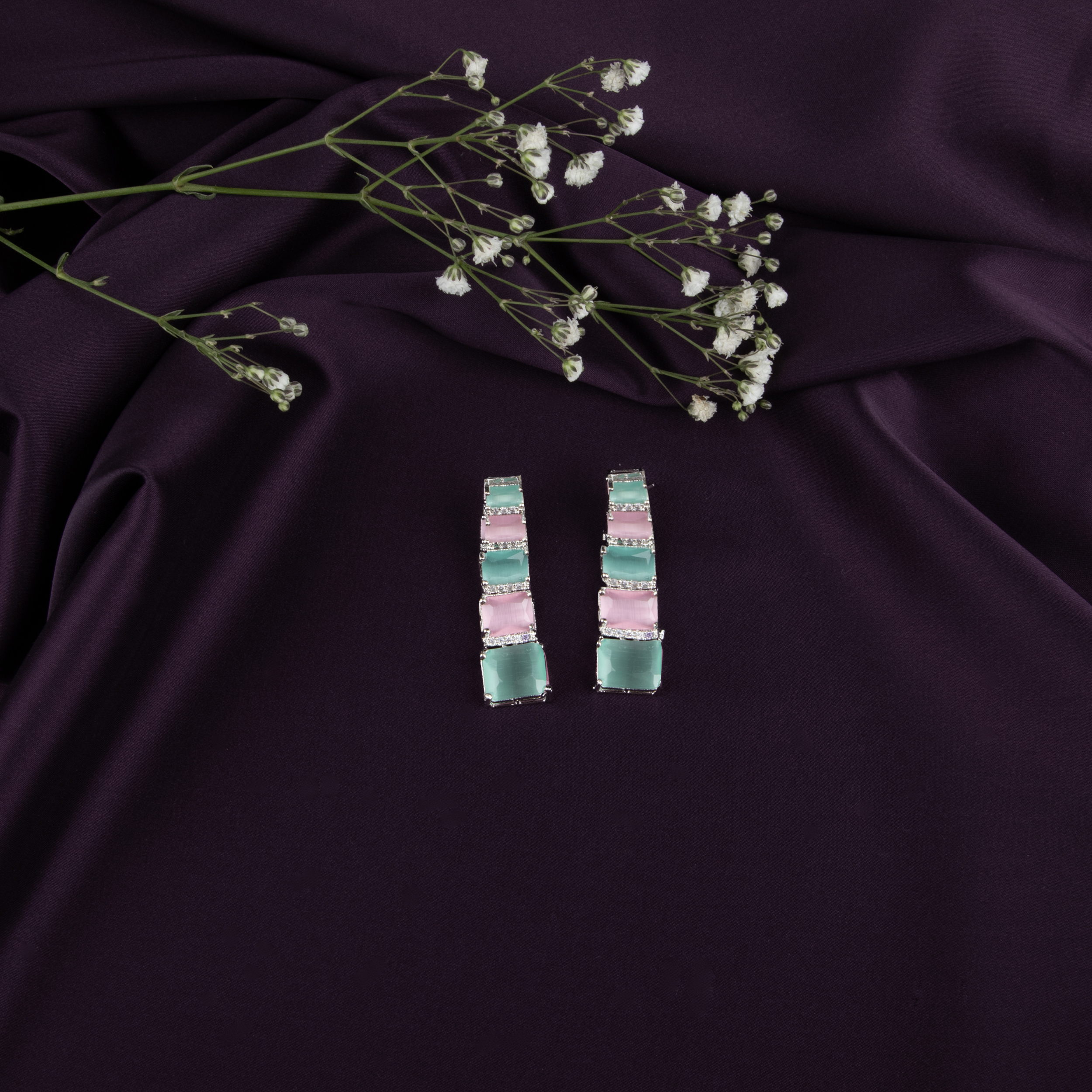 Elegant Gemstone Drop Earrings