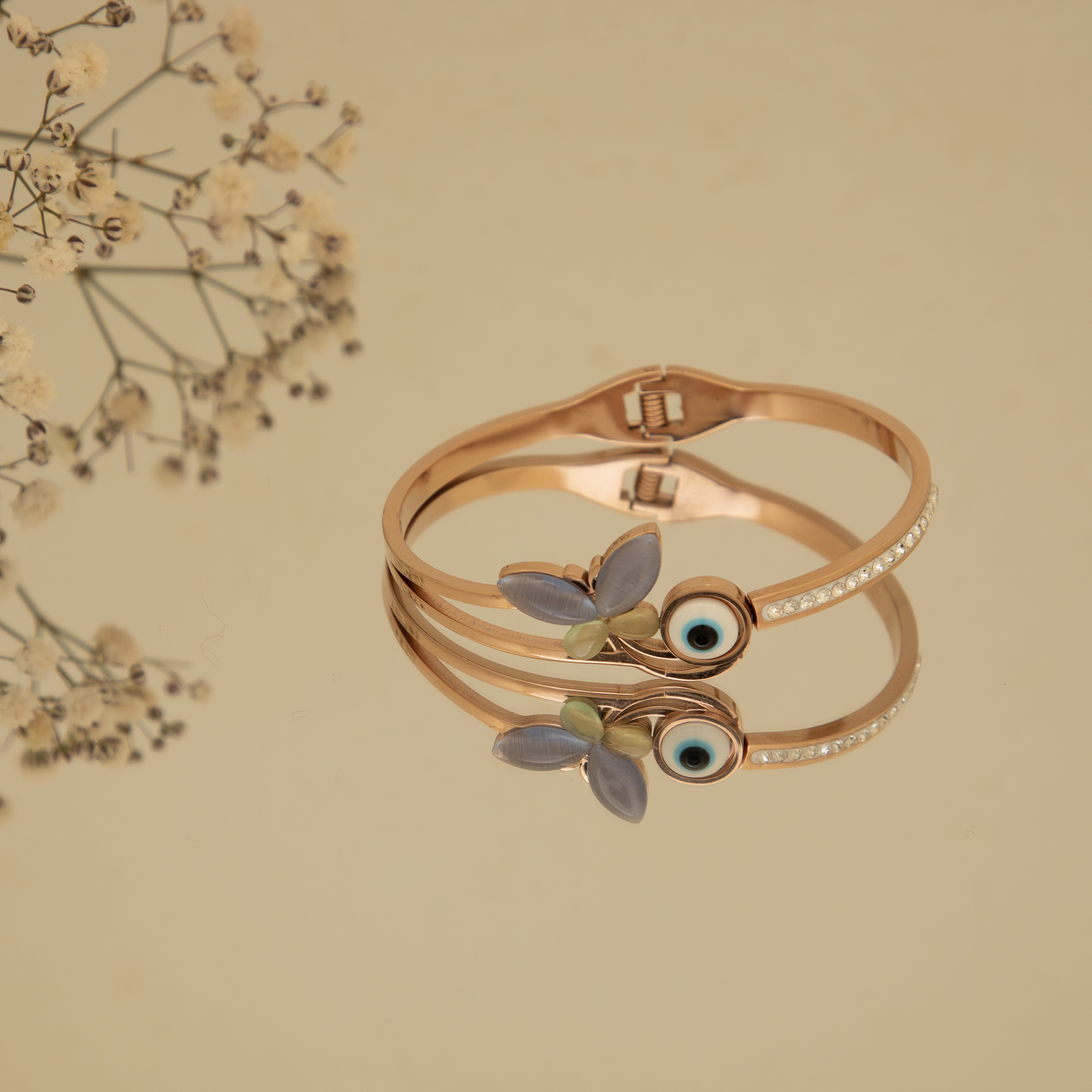 Evil Eye Floral Bracelet