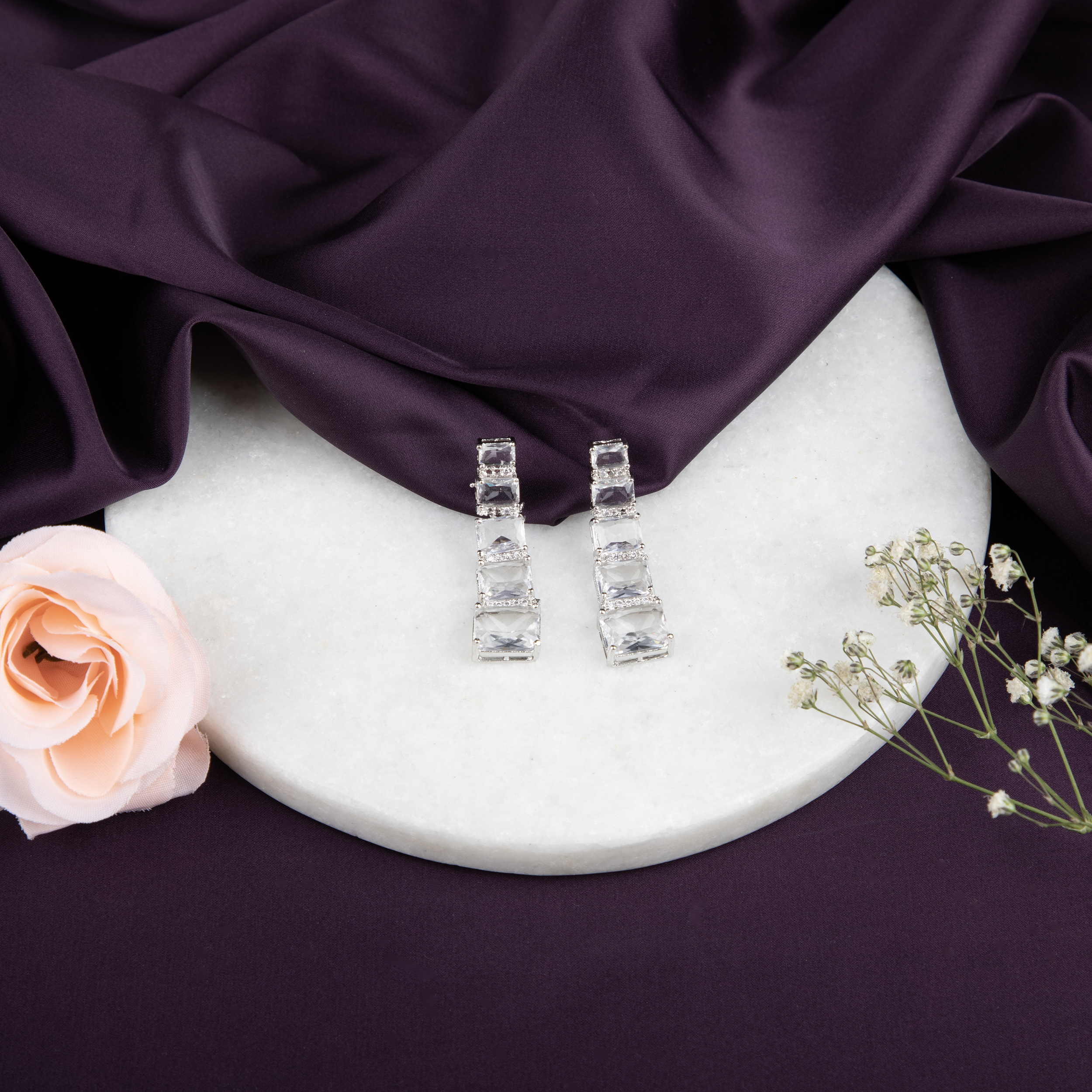 Elegant Crystal Drop Earrings