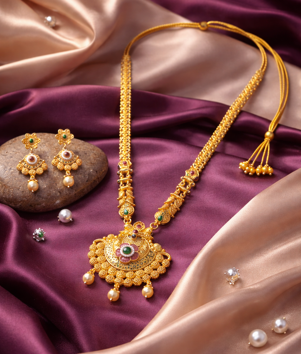 Traditional Gold Plated Necklace Set
