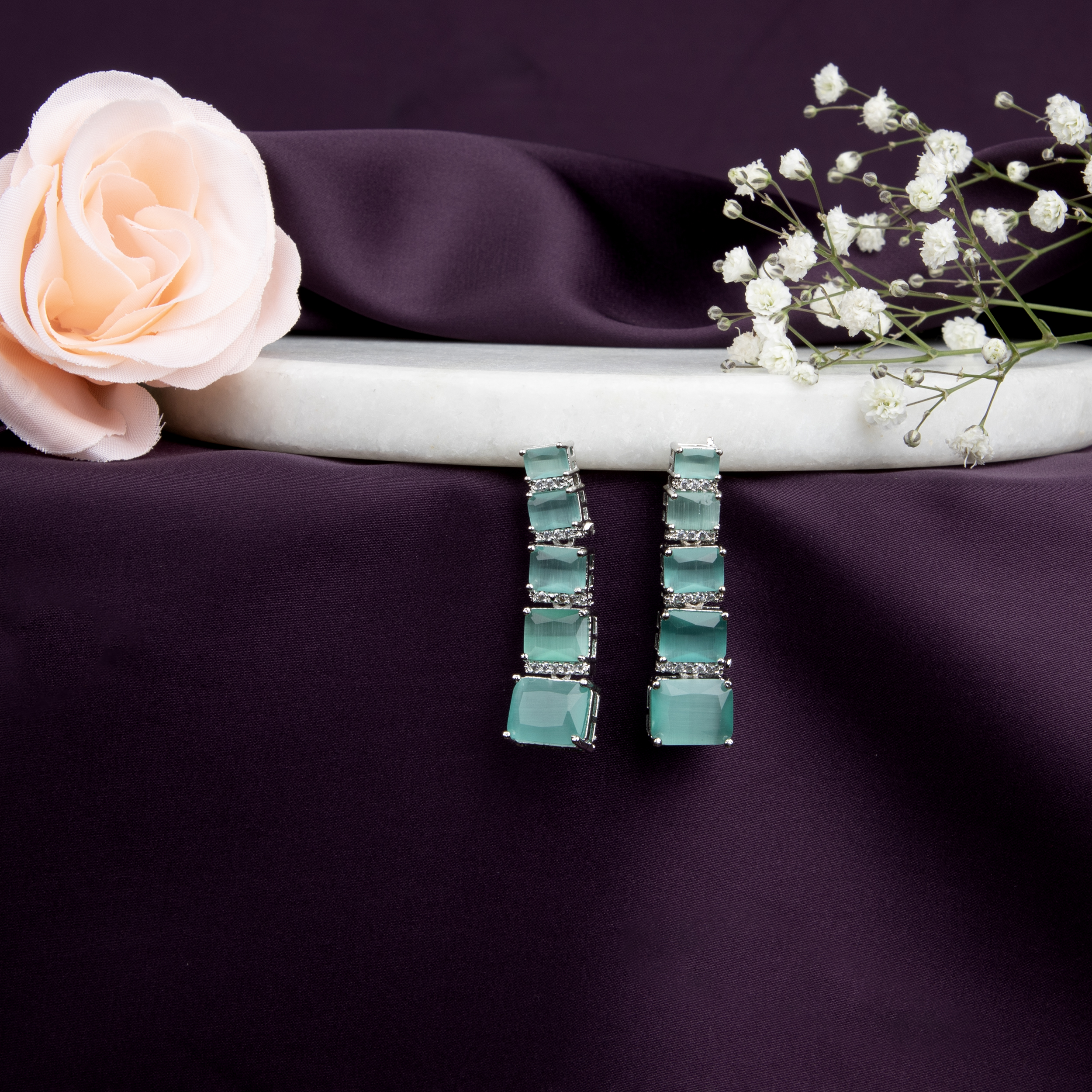 Emerald Green Drop Earrings