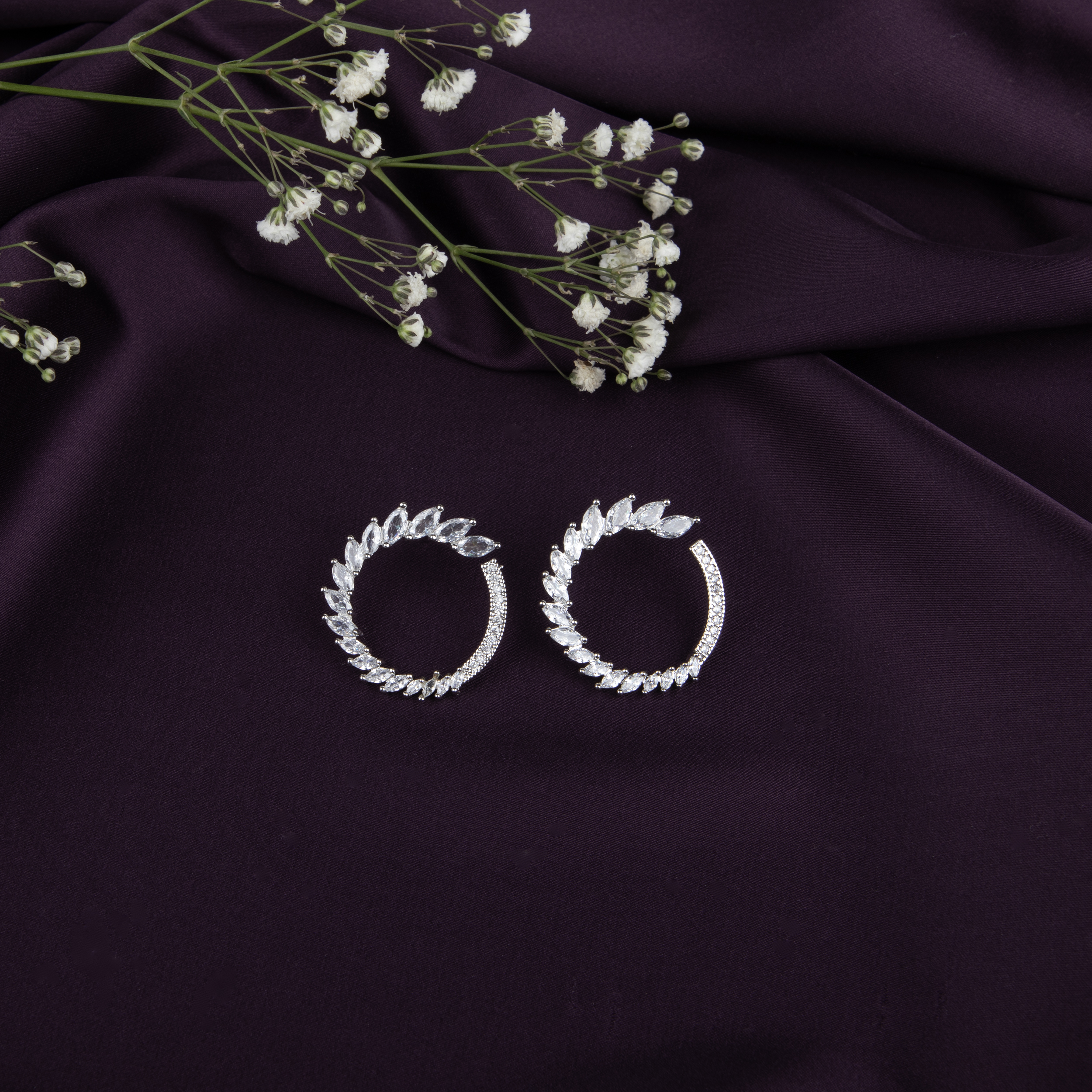 Elegant Crystal Hoop Earrings