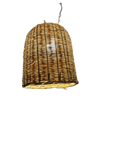 Mała wiklinowa lampa wisząca dekoracyjna