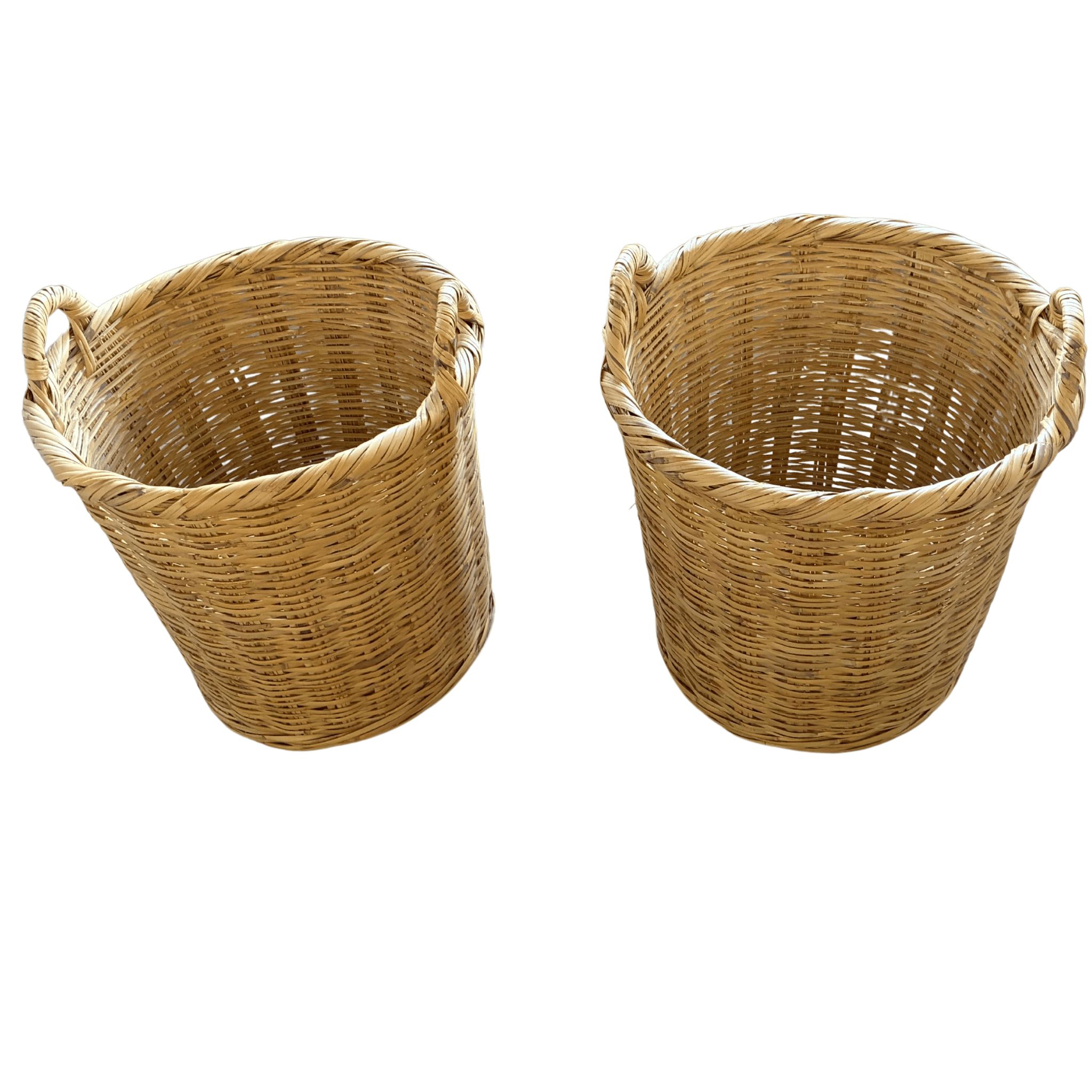 Wiklinowy kosz na pranie z uchwytami