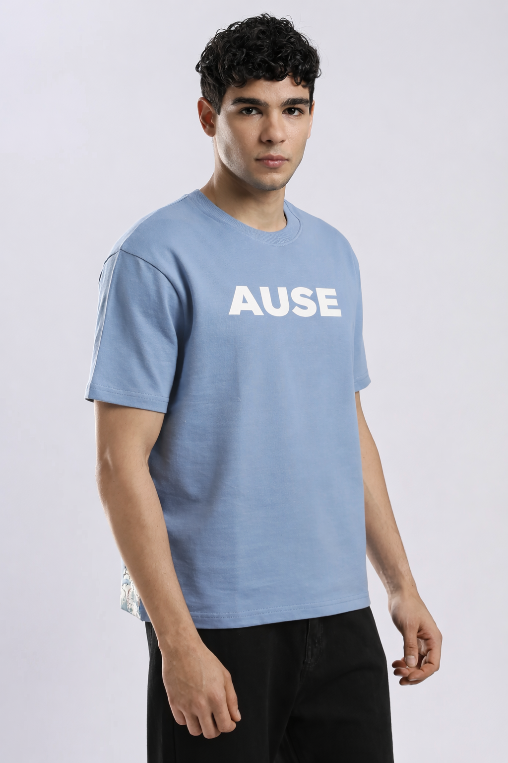 Grey Blazing Hawk Oversized T-shirt