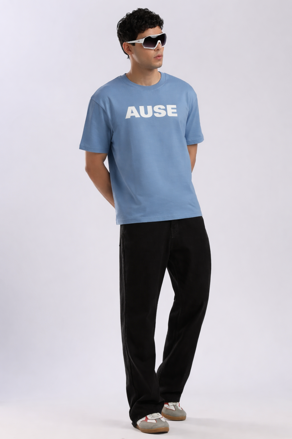 Grey Blazing Hawk Oversized T-shirt