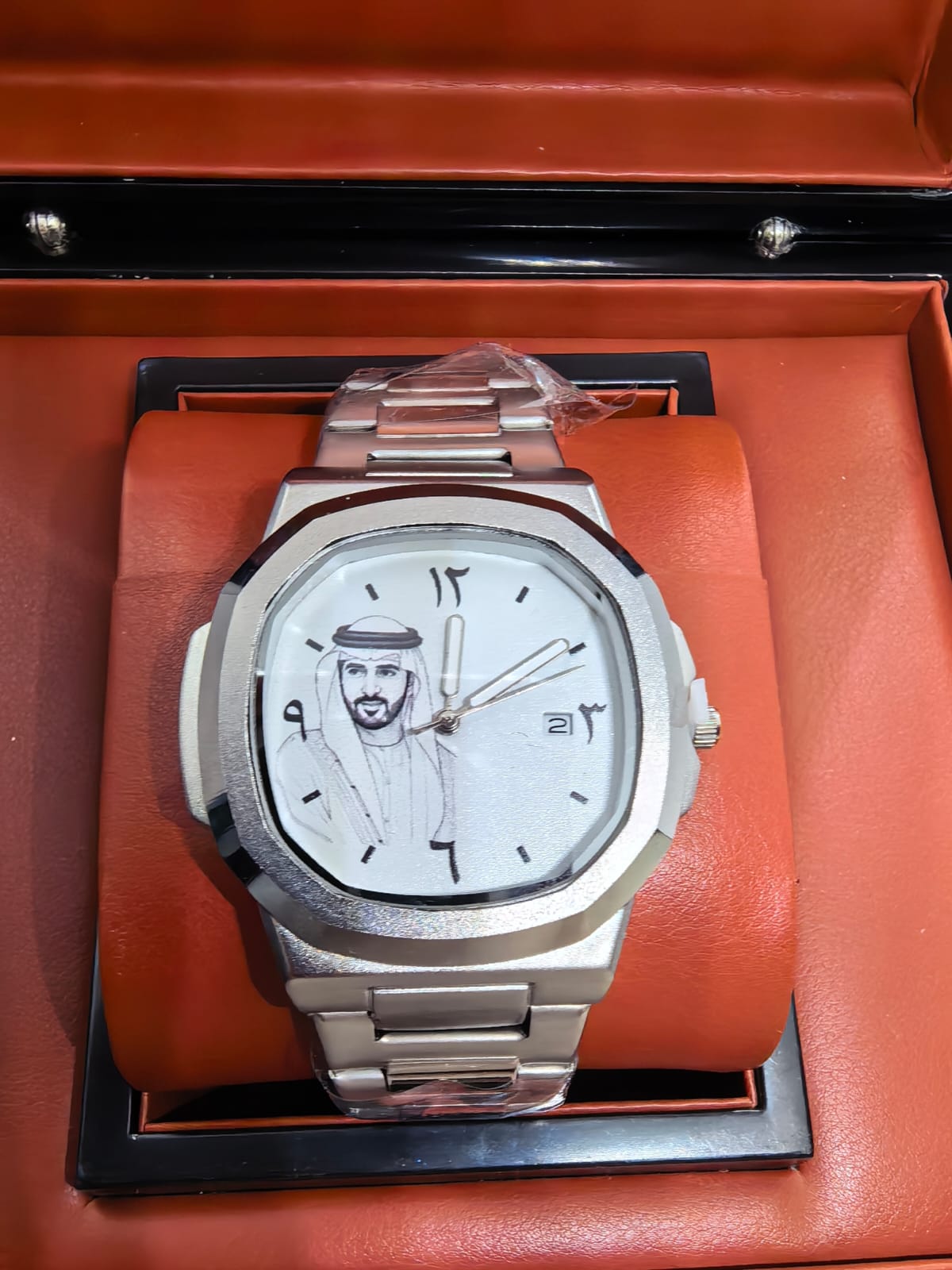 Silver Arabic Dial Wristwatch