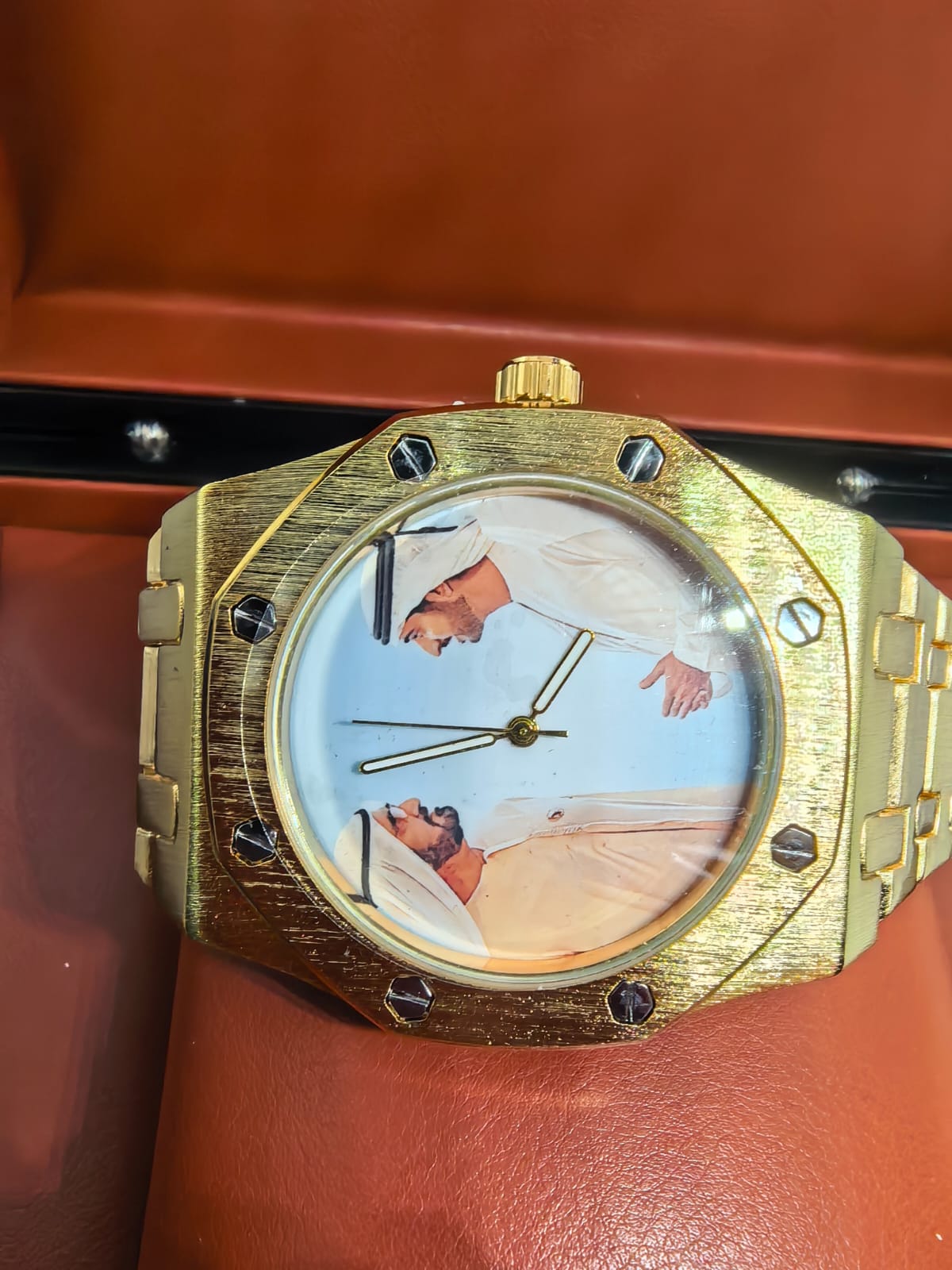 Gold Plated Custom Photo Watch
