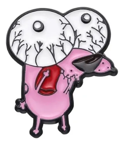 Cão Coragem com Olhos esbugalhados