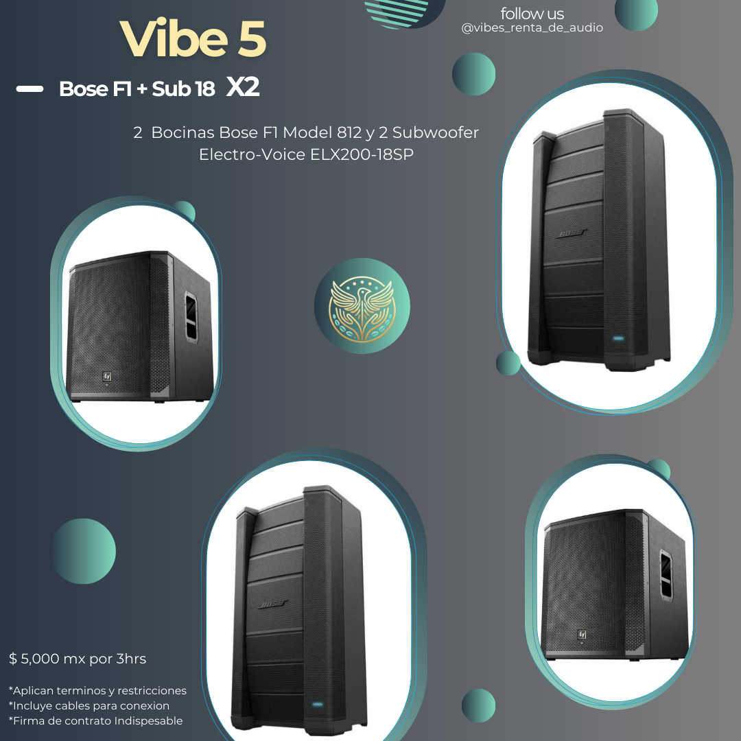 Vibe 5 F1 + Sub 18 EV x 2 