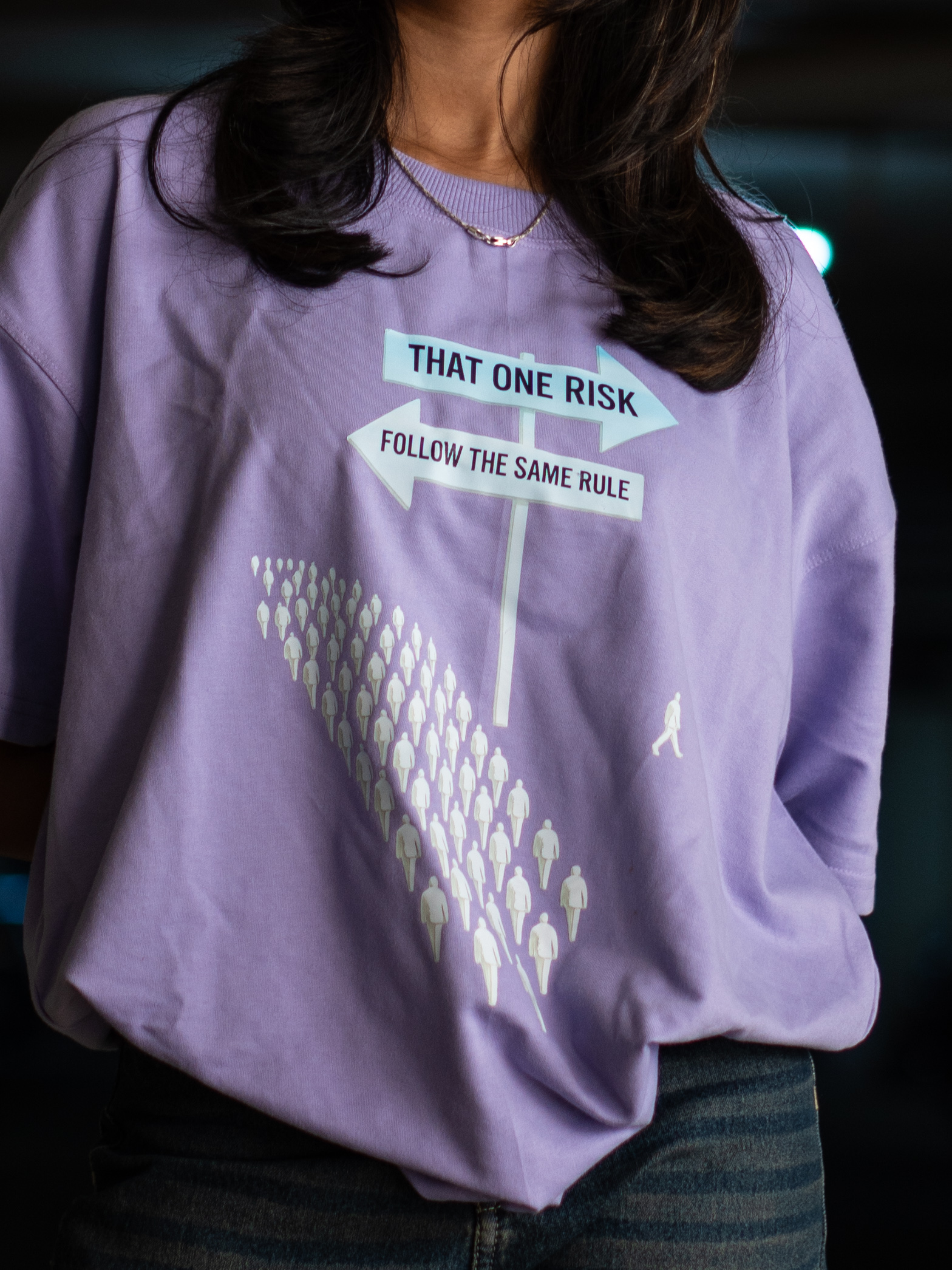 Purple Graphic Crop Top